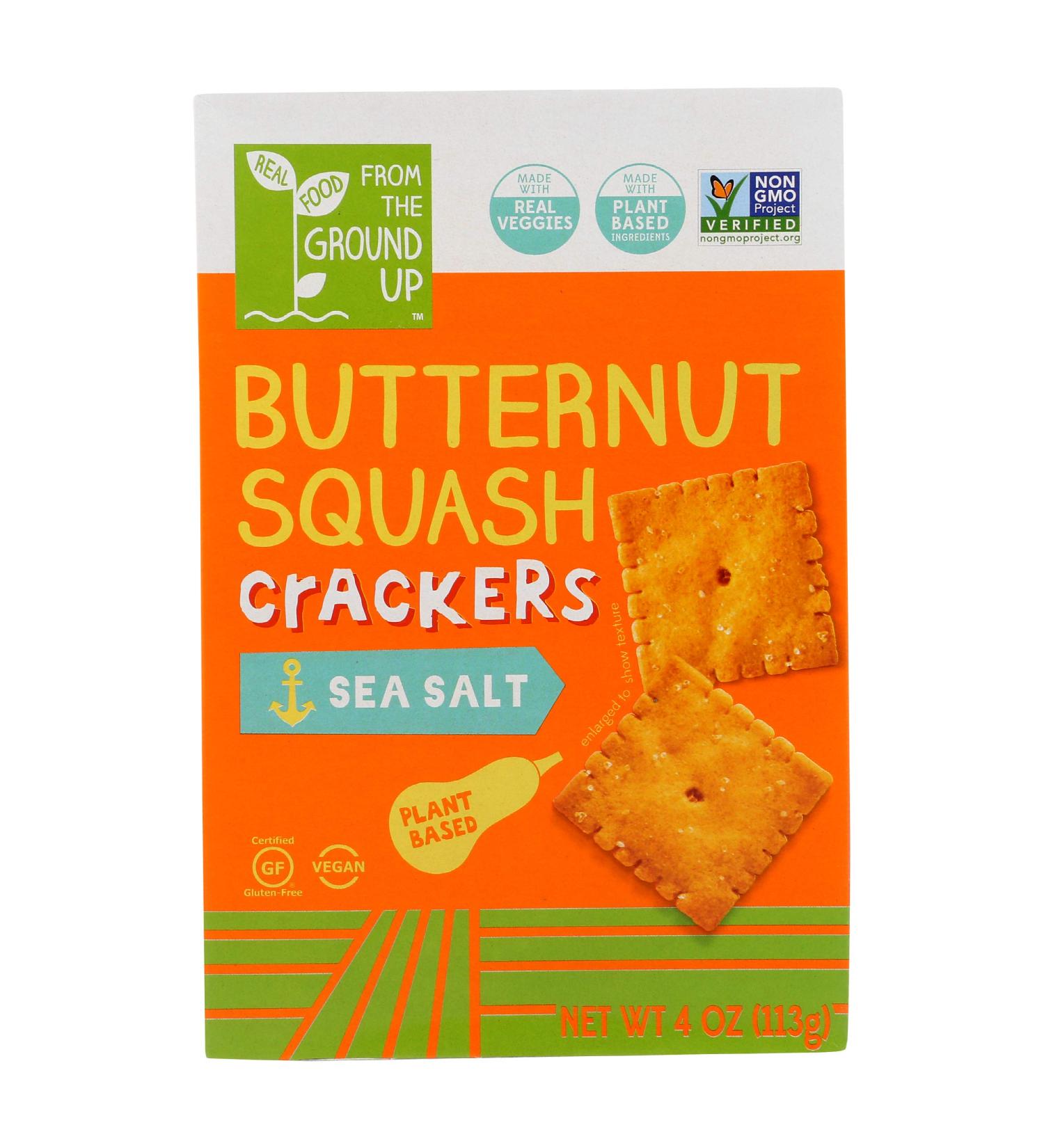 Buy From The Ground Up Butternut Squash Sea Salt Crackers - Healthy Snack Option - Buy Online on SooperMarket.com
