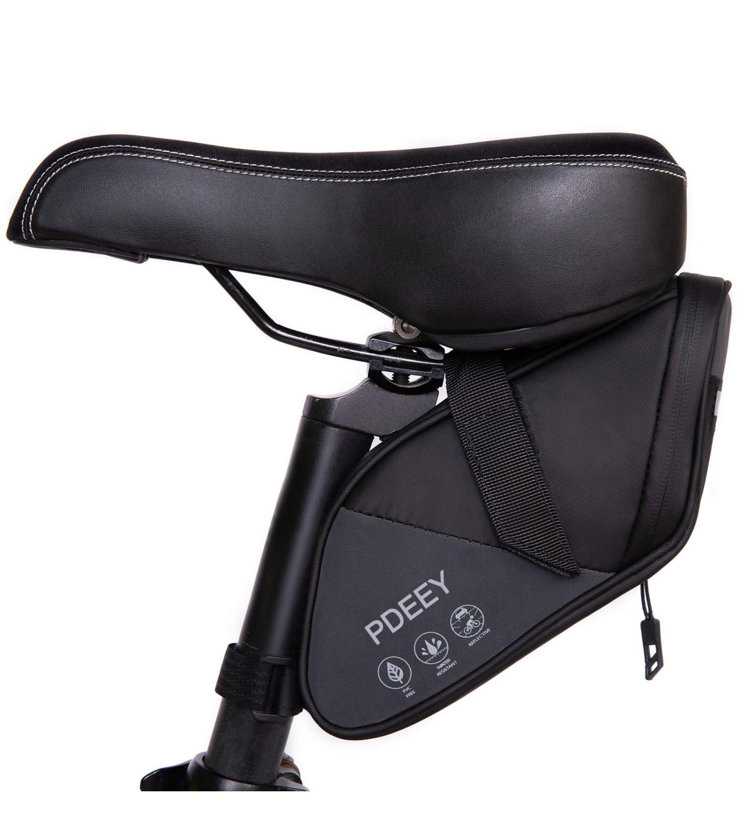 Premium Black Bike Saddle Bag | Waterproof Under Seat Pouch for Mountain & Road Bikes | Cycling Wedge Pack for Accessories Storage - Buy Online on SooperMarket.com
