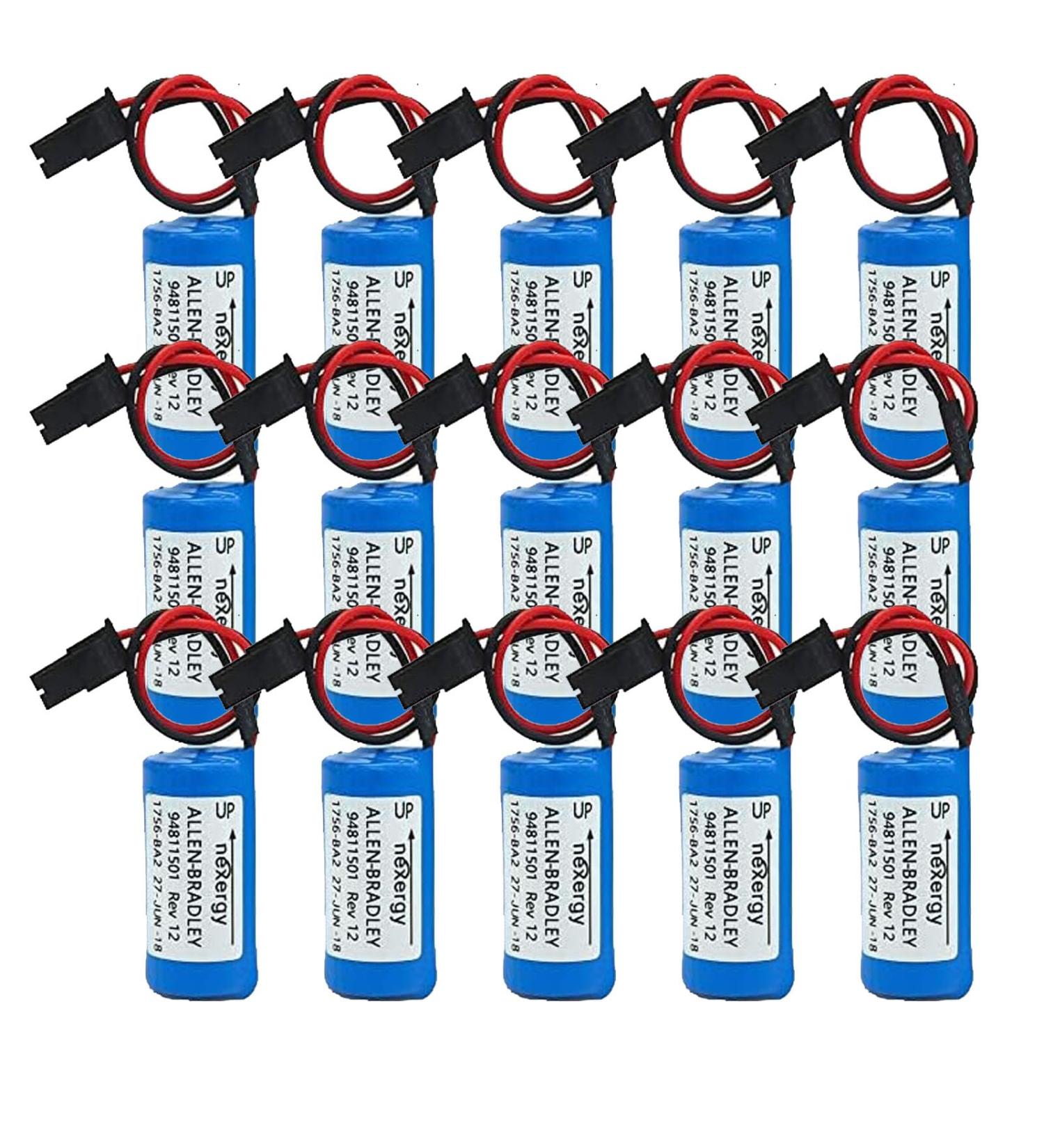Pack of 15 - 3.0V 1800mAh 1756-BA2 PLC Battery Replacement for Allen Bradley 1756-BA2 BR2/3A-AB 1745-B1 - Non-Rechargeable International Shipping - Buy Online on SooperMarket.com