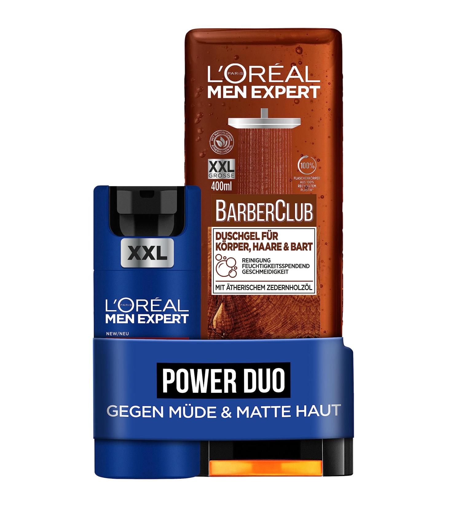 L'Or al Men Expert Nursing Set | XXL Shower Gel & Anti-Aging Moisture Cream for Men - Hydrate Body Hair & Beard - Buy Online on SooperMarket.com