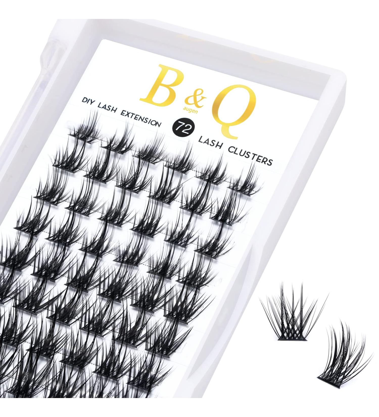 Buy 72 Pcs DIY Individual Eyelash Extensions - Reusable Wispy & Fluffy Eyelashes for Beginners (D-10mm B20) - Perfect for At-Home Use - Buy Online on SooperMarket.com