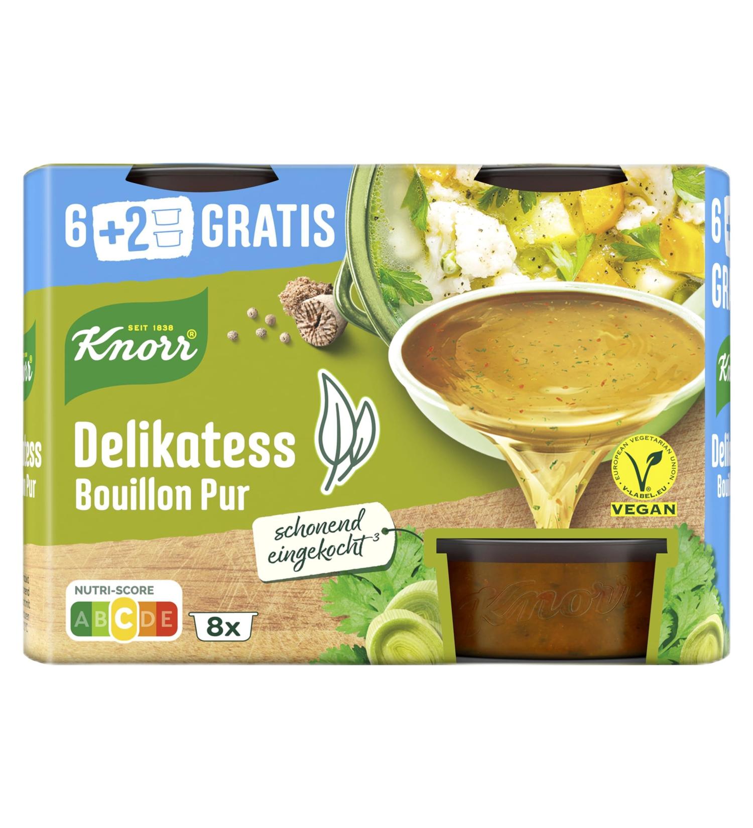 Knorr Bouillon Pur Delikatess Vegan Spicy - 8x28g | Flavorful Plant-Based Broth - Shop Internationally - Buy Online on SooperMarket.com