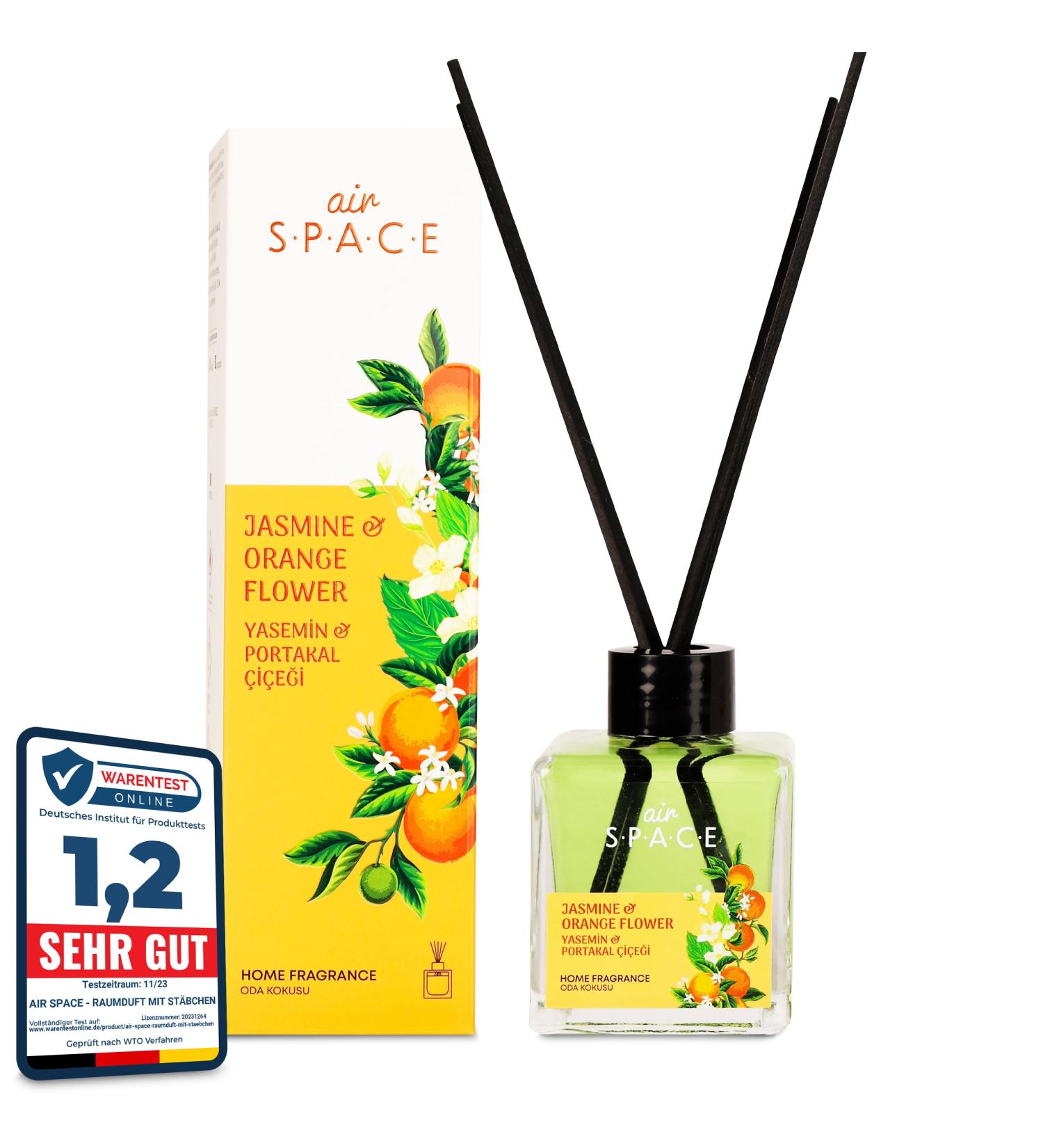 Air Space Fragrance Sticks | Jasmine Orange Flower Room Freshener | Fruity Floral Aromatherapy for Home - Buy Online on SooperMarket.com