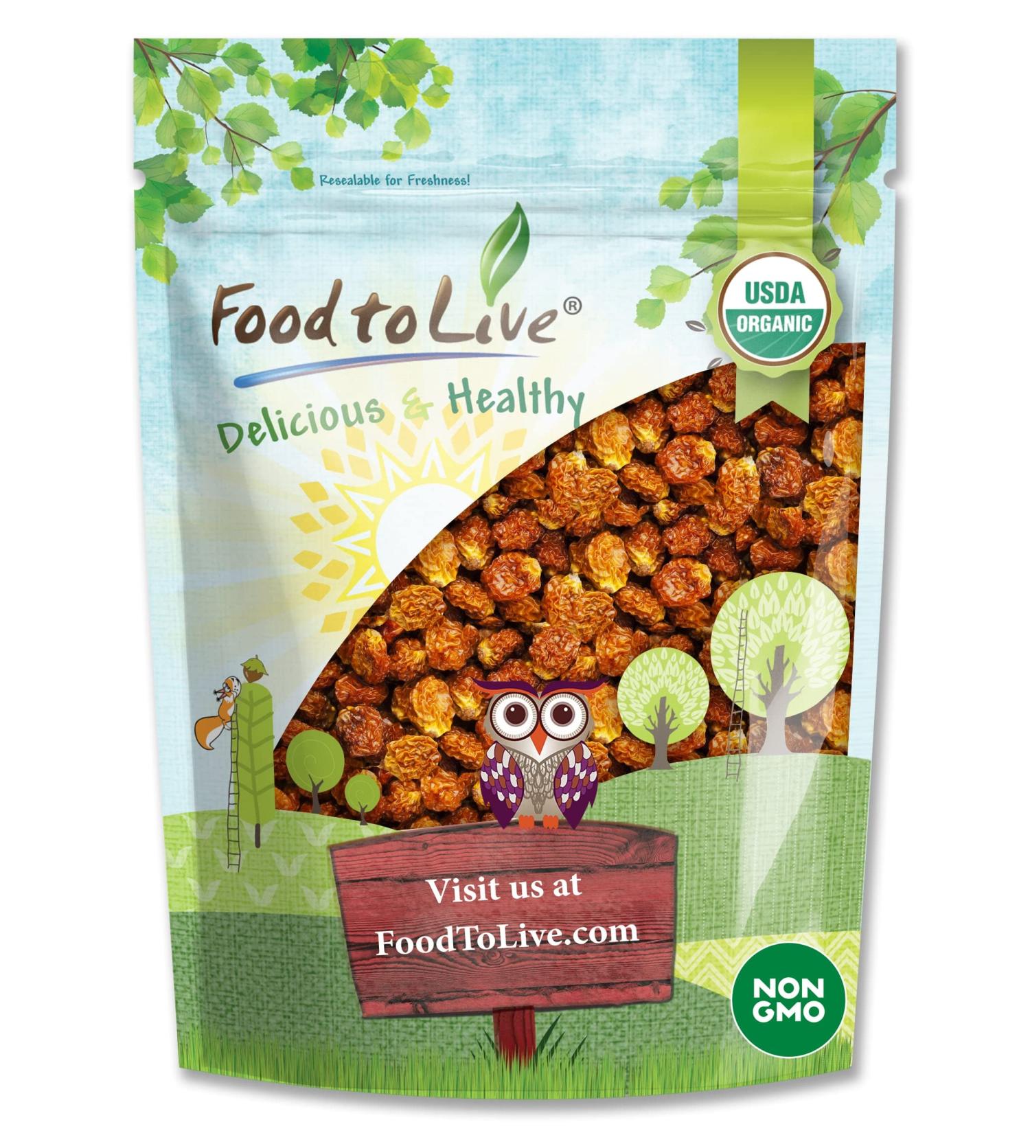 Organic Golden Berries 1lb | Non-GMO Dried Whole Berries | Unsweetened & Sulfite-Free | Kosher & Vegan | Vitamin A-Rich Snack for Baked Goods & Granola - Buy Online on SooperMarket.com