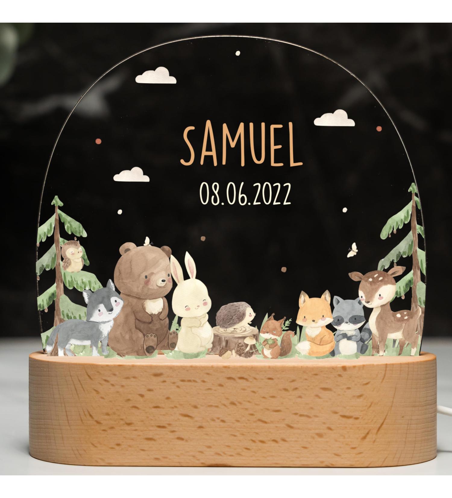 Kidsmood Nachtlampe - Personalized Bedside Lamp for Children | Cute Night Light for Babies | Unique Gift for Baby Showers & Births - Buy Online on SooperMarket.com
