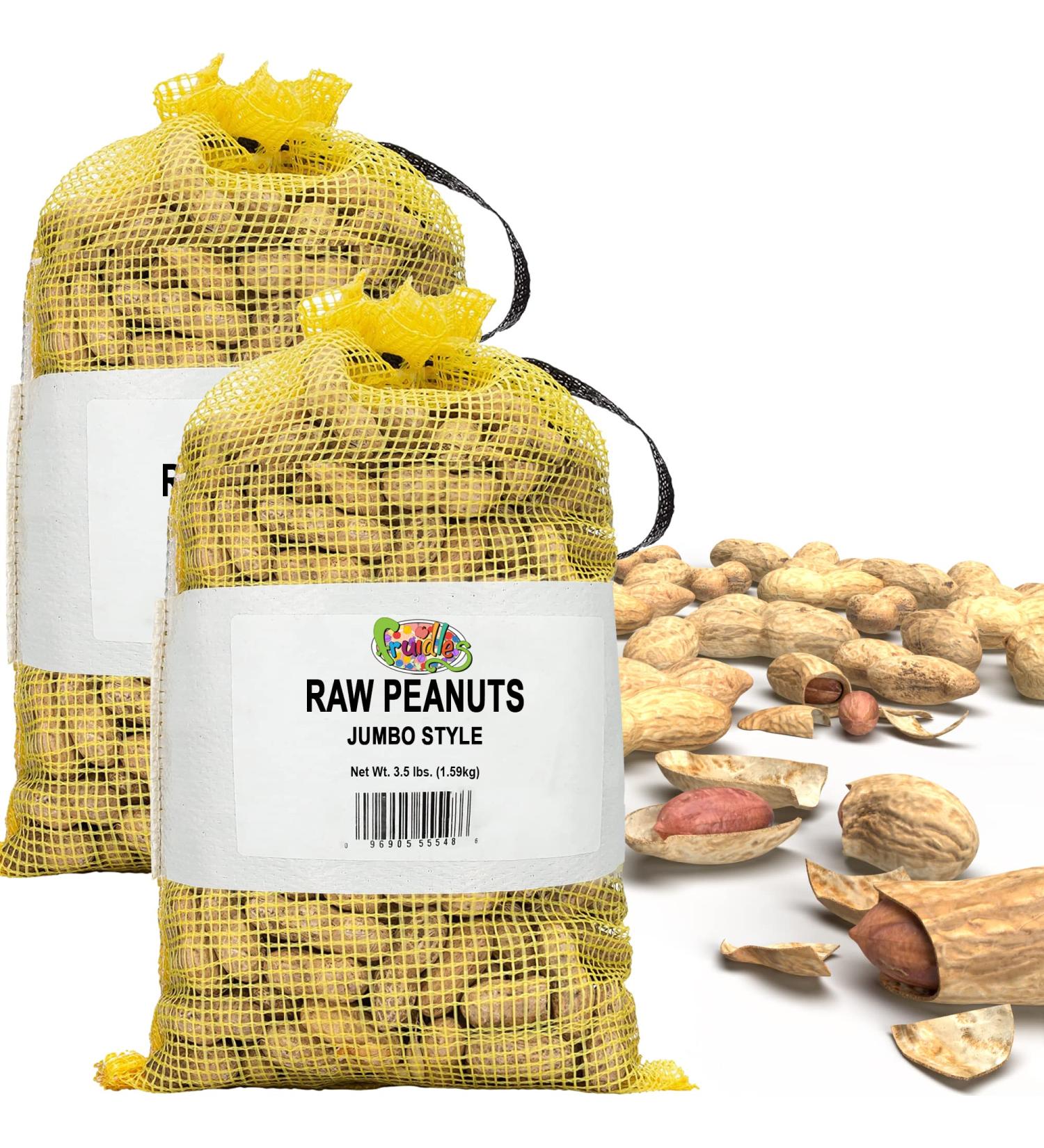 Fruidles Raw Peanuts  Raw Peanuts in Shell  Great for Boiling  Squirrels Feed  Birds Feed and Wildlife  3.5LB Bag (2-Pack) - Buy Online on SooperMarket.com