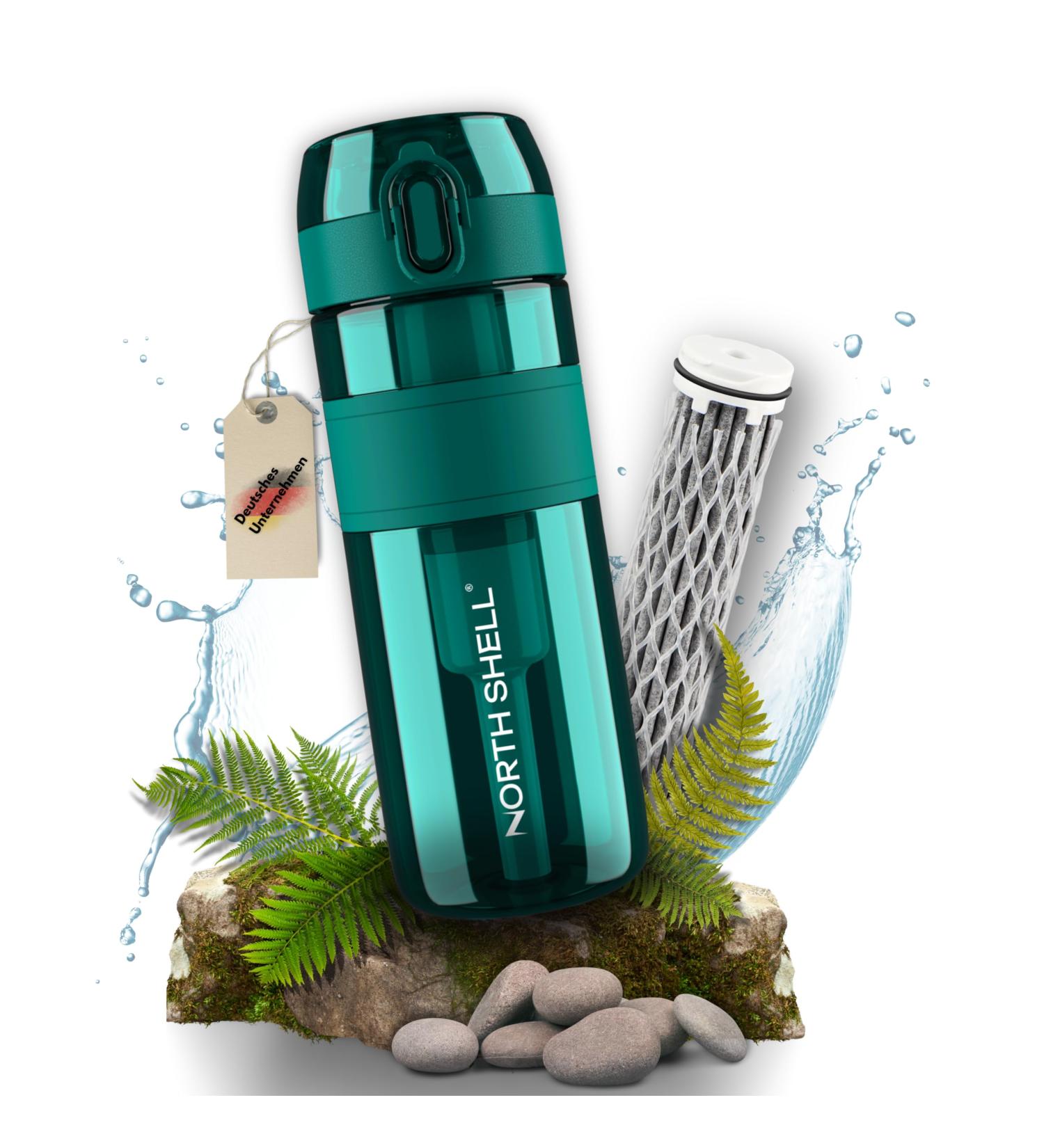 NORTH SHELL 500ml Water Filter | Outdoor Survival Hiking & Travel | Removes 99.99% Pollutants | Reliable & Portable Water Purifier - Buy Online on SooperMarket.com
