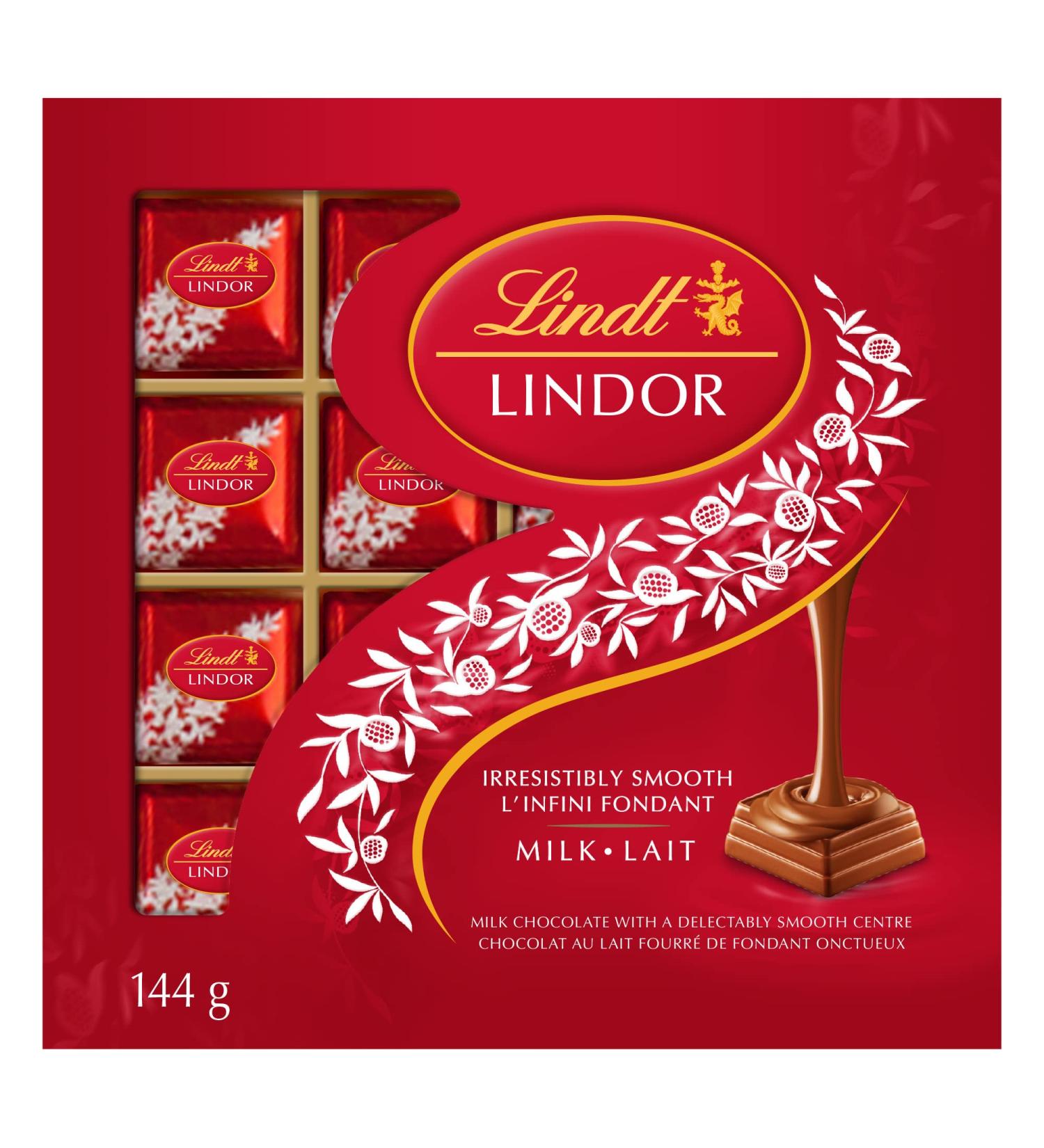 Lindt LINDOR Milk Chocolate Squares 144-Gram Gift Box Chocolate squares 144g - Buy Online on SooperMarket.com