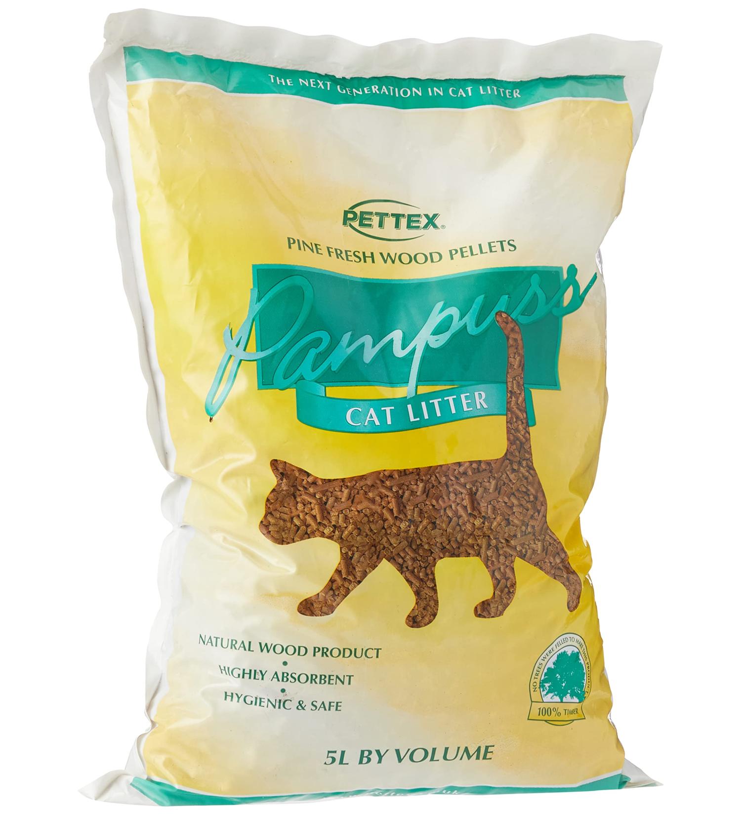 Pettex Pampuss Woodbase Cat Litter 5 Liter - Buy Online on SooperMarket.com