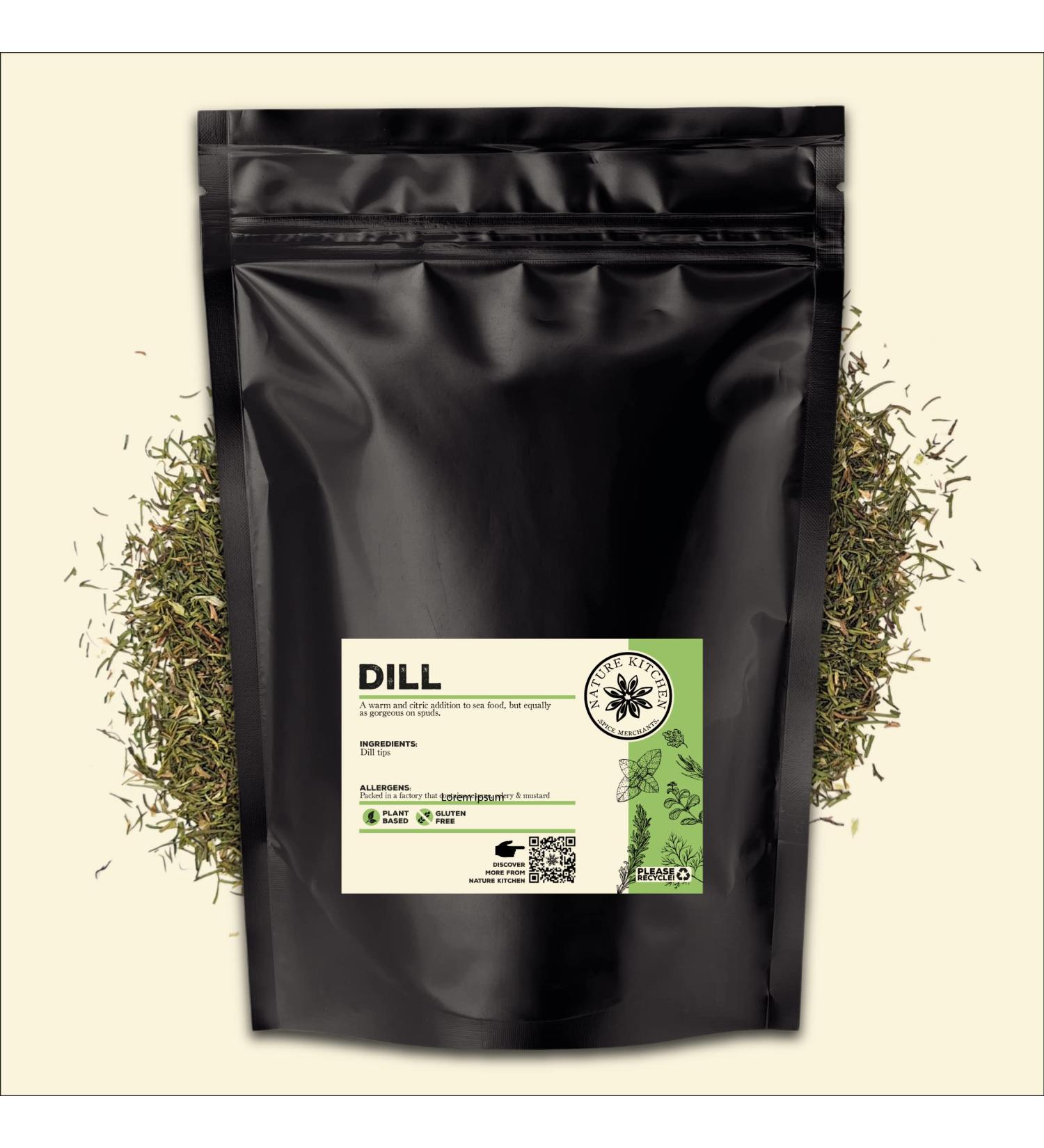 Nature Kitchen Dill Tips Herb 120g - Gluten-Free & Vegan Seasoning Blend for Everyday Cooking - Perfect for Marinades, Sauces, Frying, Baking, Grilling - Buy Online on SooperMarket.com