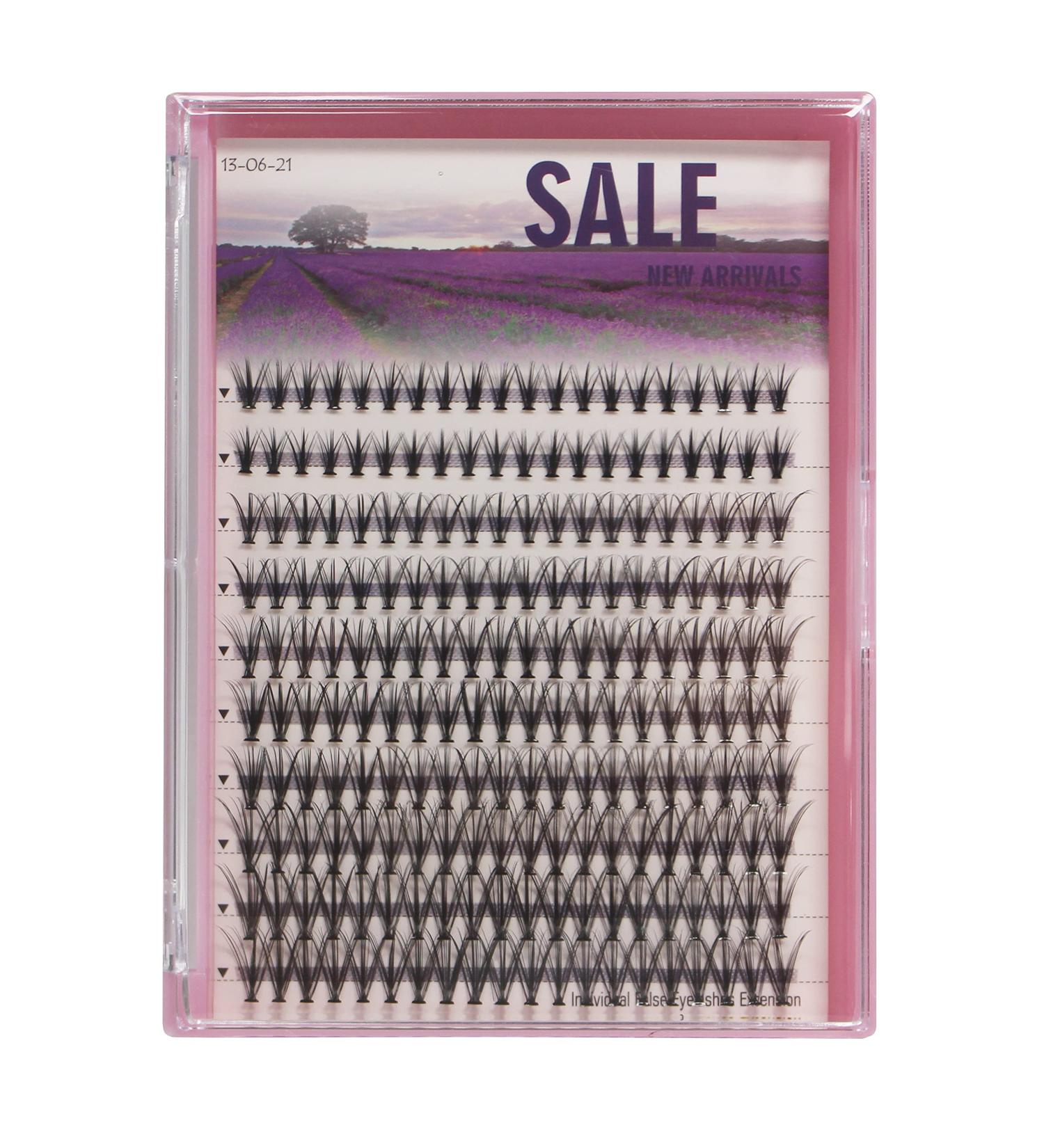 Vayator 20D 200 Clusters D Curl Professional Makeup False Eyelashes - Individual Extensions Cluster Eyelashes - Natural Soft Grafting - Choose from 8-18mm Mixed Lengths - Buy Online on SooperMarket.com