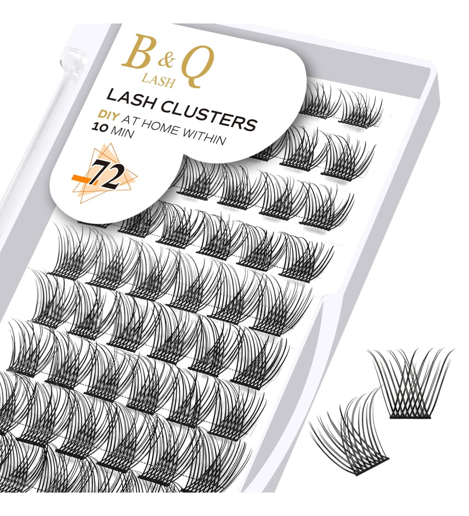 D-12mm B13 Cluster Lashes - 72 Individual Soft Wispy Cluster Eyelash Extensions for DIY Volume Lash Extensions at Home - Buy Online on SooperMarket.com