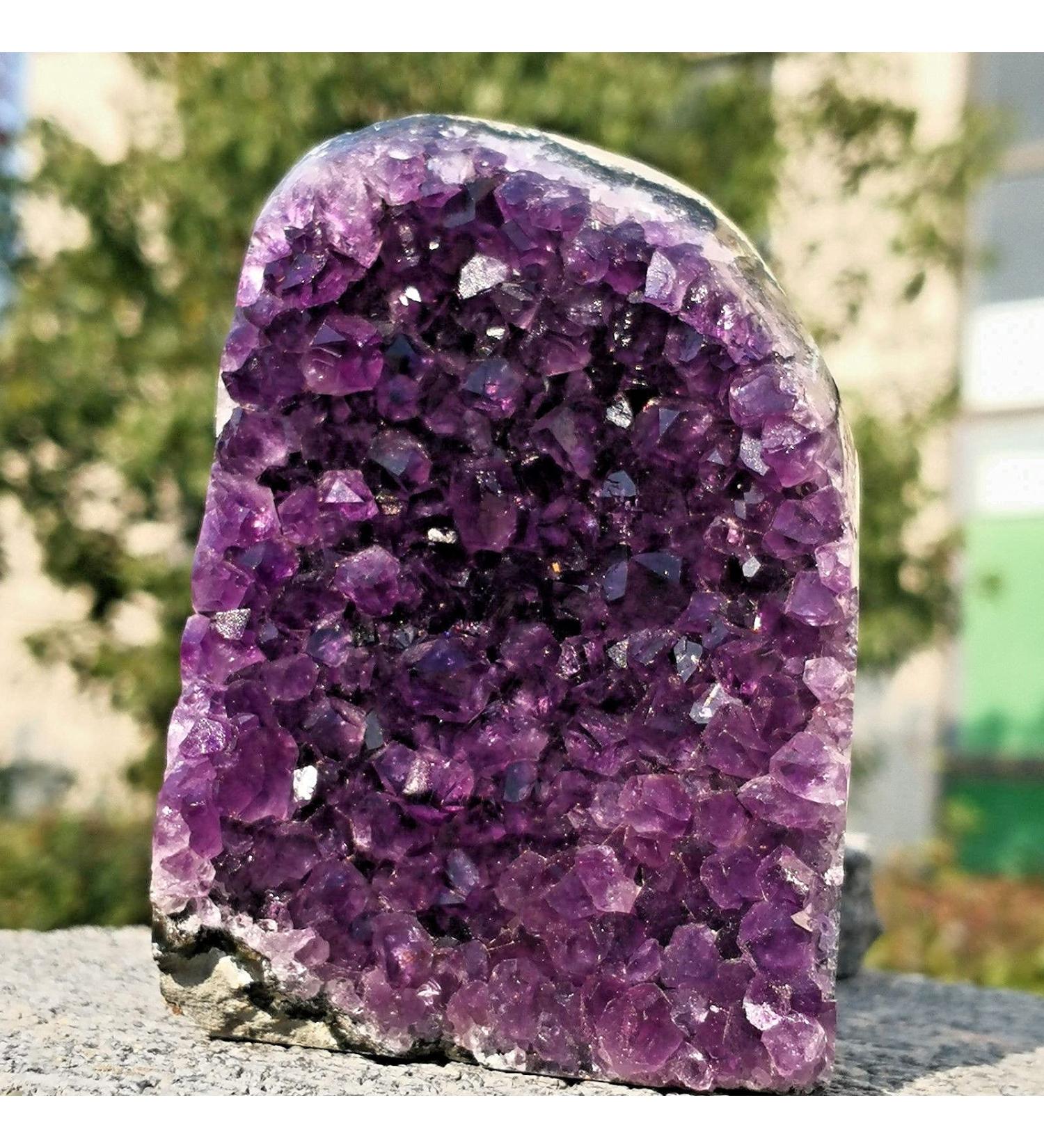 Natural Amethyst geode Quartz Cluster Crystal Specimen Reiki Stone kaixun (Size : 400g) - Buy Online on SooperMarket.com