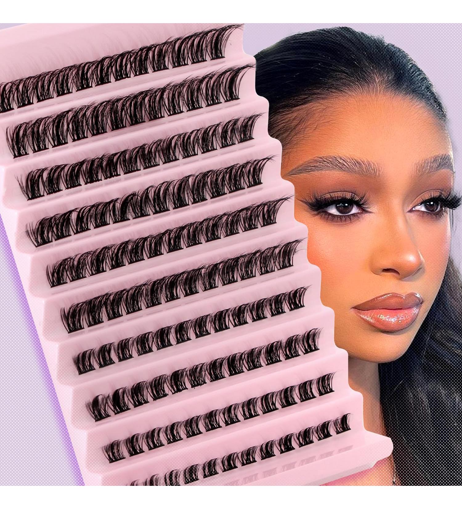 Riya Lash Clusters 120Pcs DIY Eyelash Extensions | Natural Look Wispy Lashes 8-16MM D Curl Individual Reusable Fluffy Extensions - RY-01 - Buy Online on SooperMarket.com