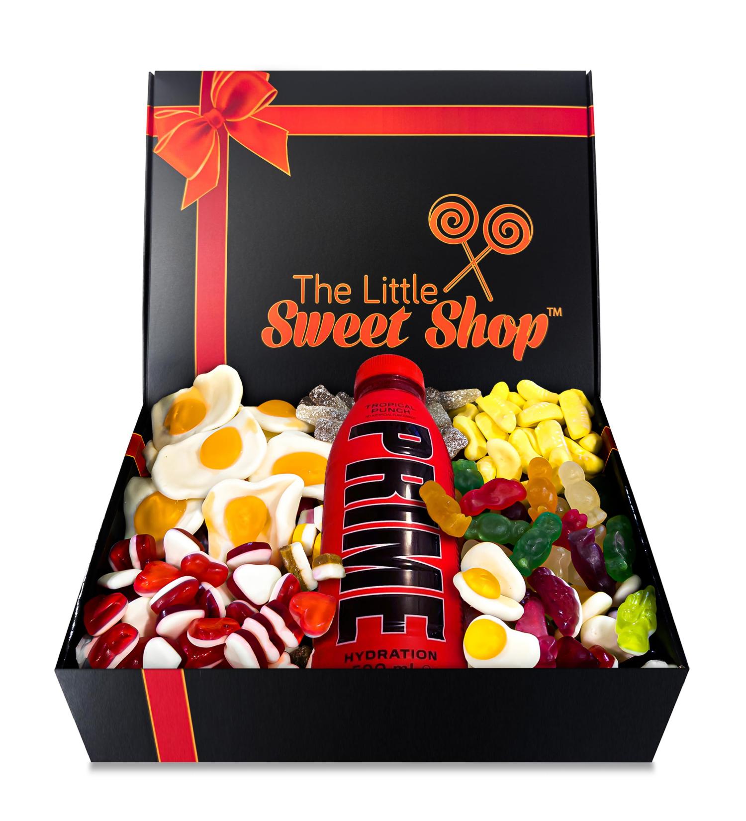 The Little Sweet Shop Pick n Mix Sweets Hamper with PRIME Energy Drink - Premium Gift Box with Over 1KG Retro Candy for Birthdays Weddings for Him Her Boys & Girls (Tropical Punch) - Buy Online on SooperMarket.com