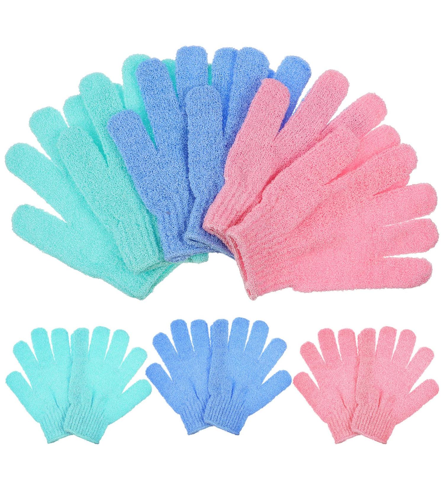Healifty 6 Pairs Exfoliating Gloves for Body Shower - Bath and Shower Scrubber Gloves for Women - Buy Online on SooperMarket.com