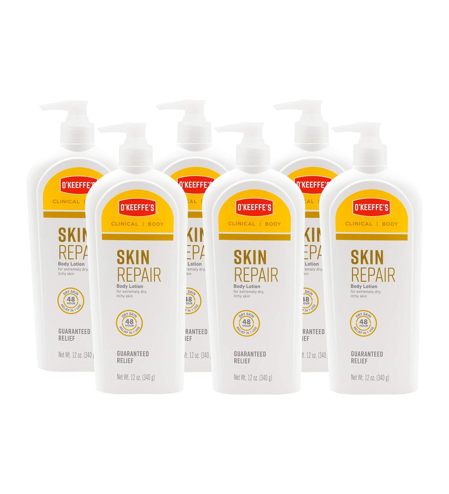 O'Keeffe's Skin Repair Body Lotion | Moisturizer 12oz Pump Bottle (Pack of 6) - Buy Online on SooperMarket.com