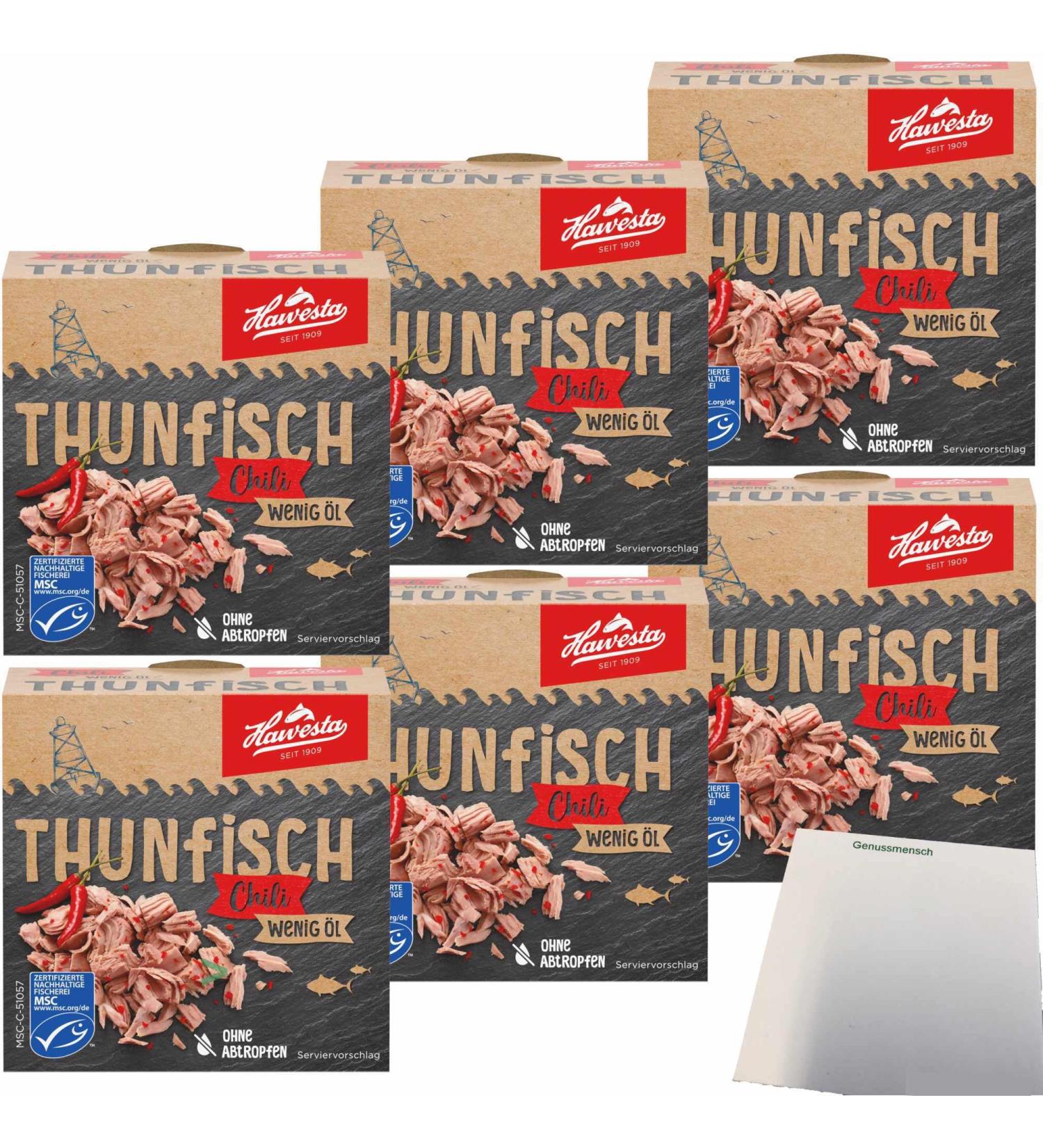 Hawesta Tuna Chilli Low Oil MSC 6-Pack (6x110g) - Premium Quality International Shipping - Buy Online on SooperMarket.com