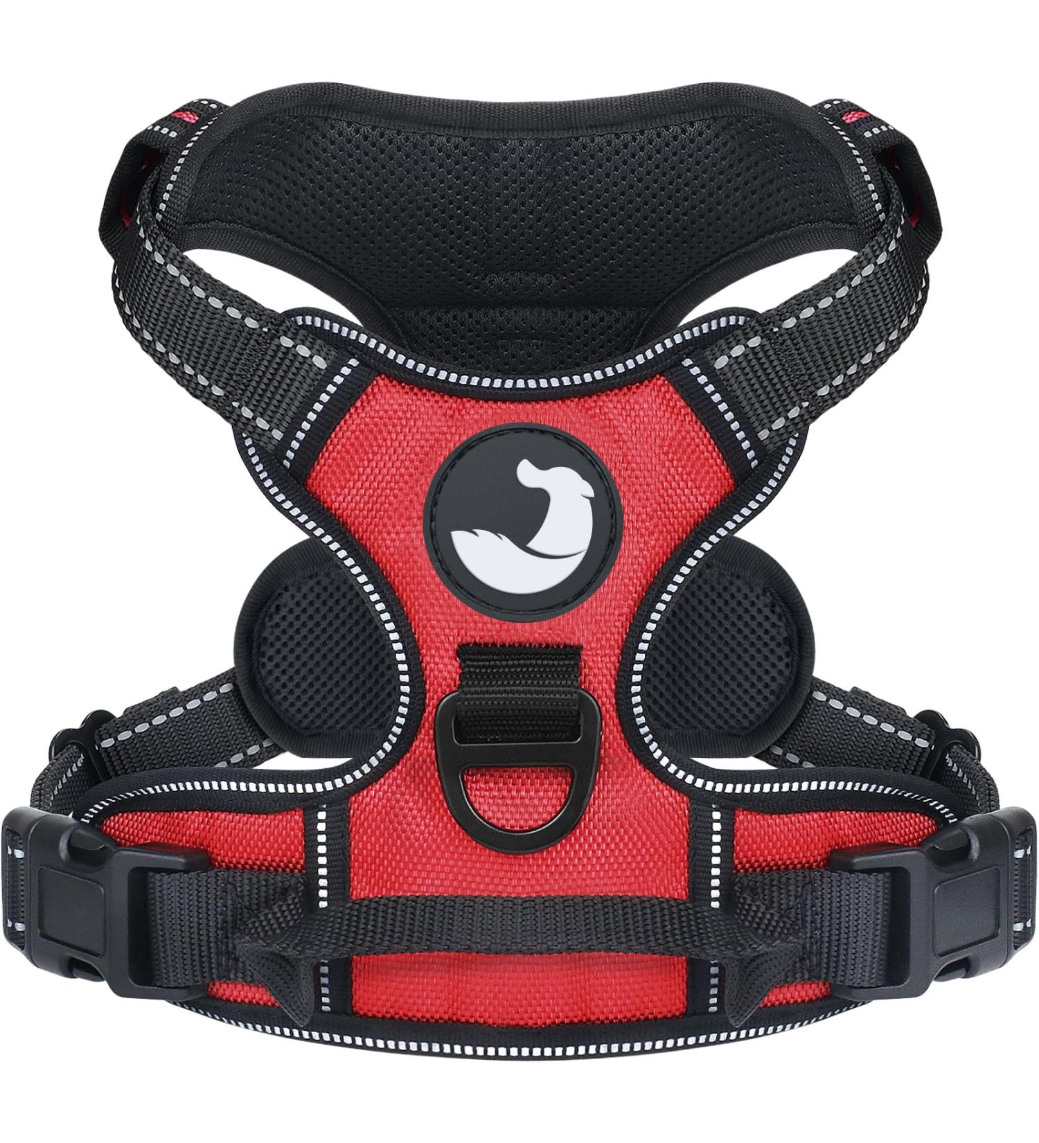 Joytale No Pull Dog Harness Reflective Pet Vest with Front Clip Adjustable Soft Breathable Harnesses with Easy Control Handle for Medium Dogs Training and Walking Red M M (Pack of 1) Red - Buy Online on SooperMarket.com