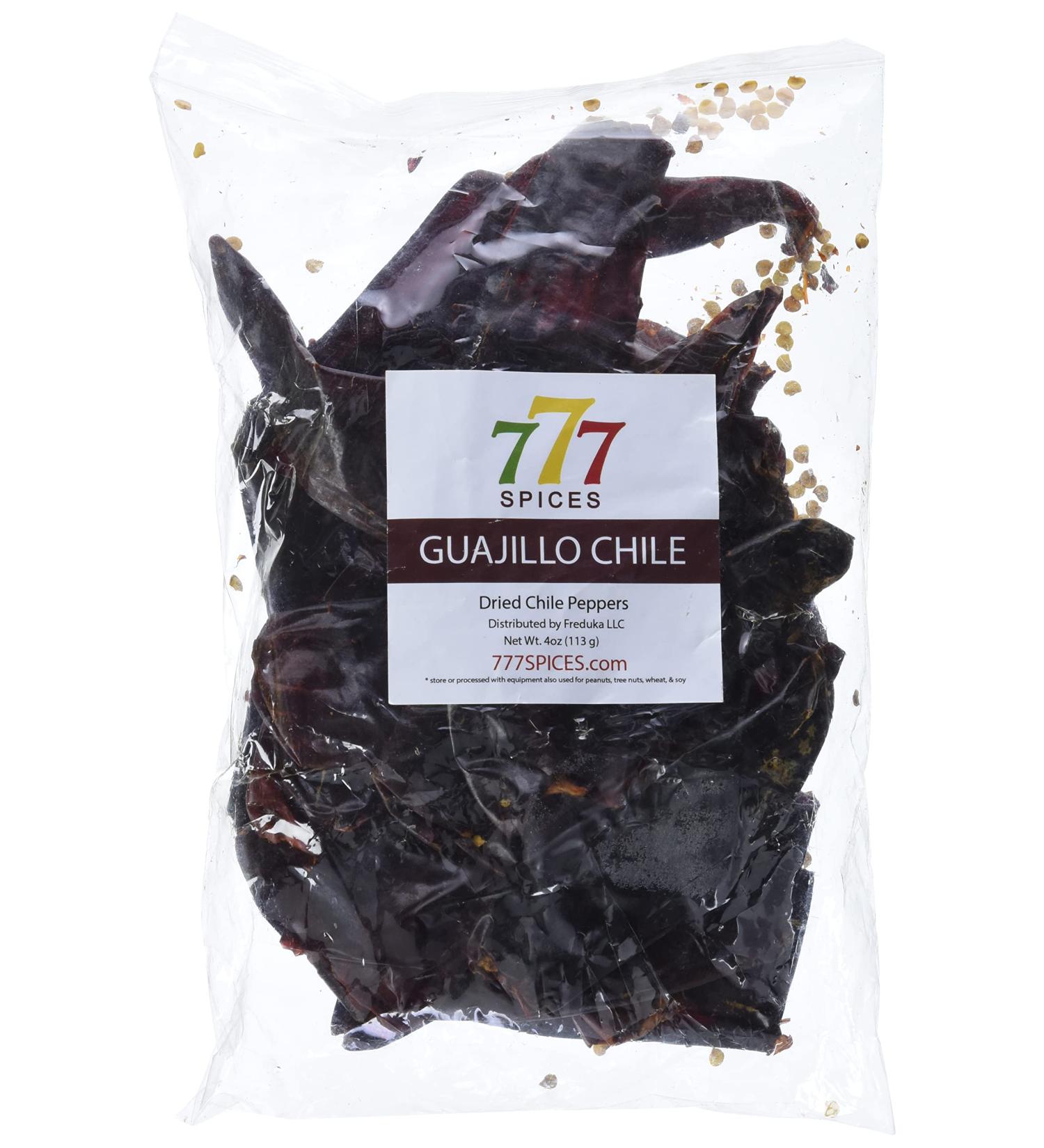 4oz Guajillo Stemless Dried Whole Peppers for Authentic Mexican Cuisine | Chiles Seco Descolados | Chili Pods in Resealable Bag - Buy Online on SooperMarket.com