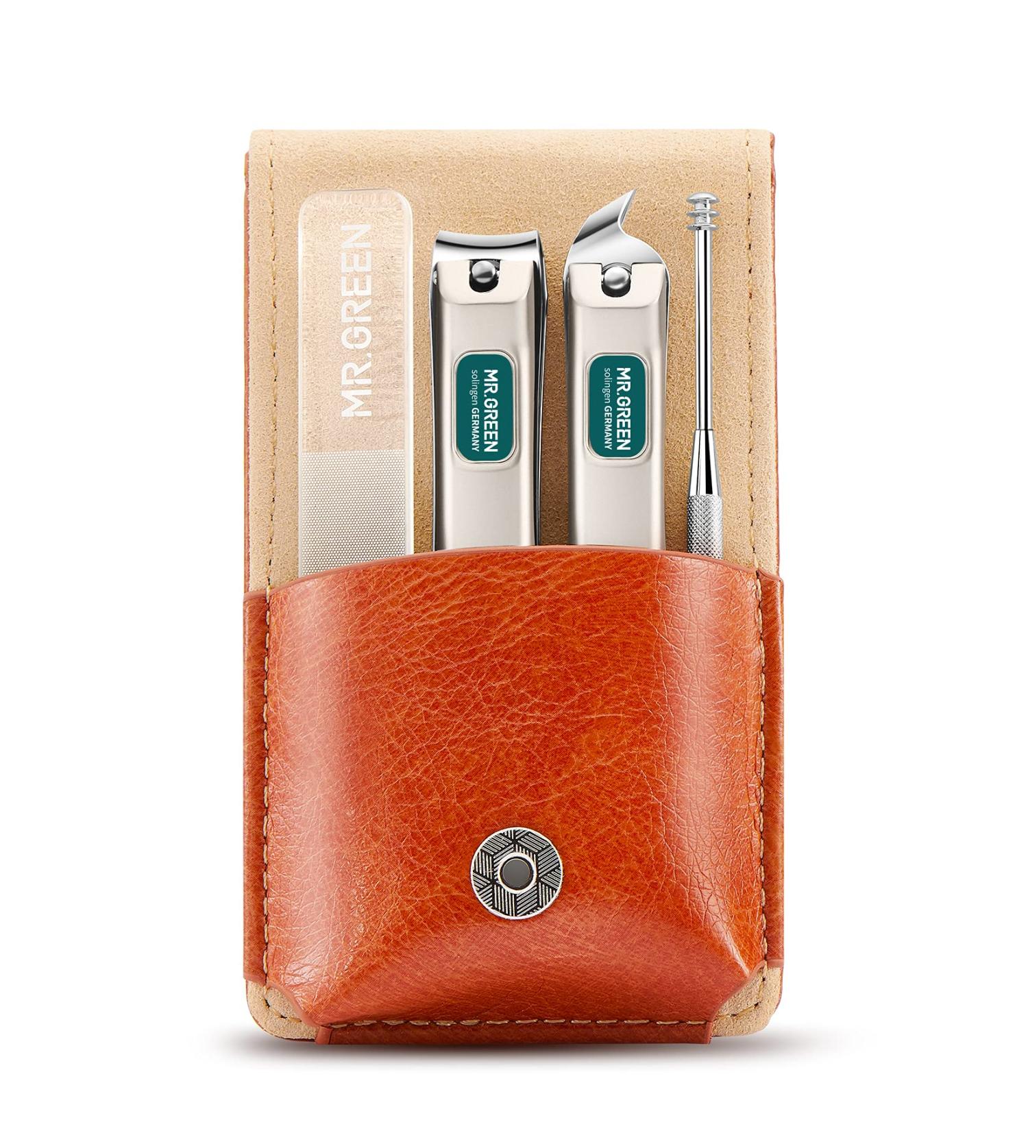 MR.GREEN Portable Manicure & Pedicure Kit - Stainless Steel Nail Clippers Tool Set in Travel Grooming Case | Nail Scissors Gift Box (Mr-6104) - Buy Online on SooperMarket.com