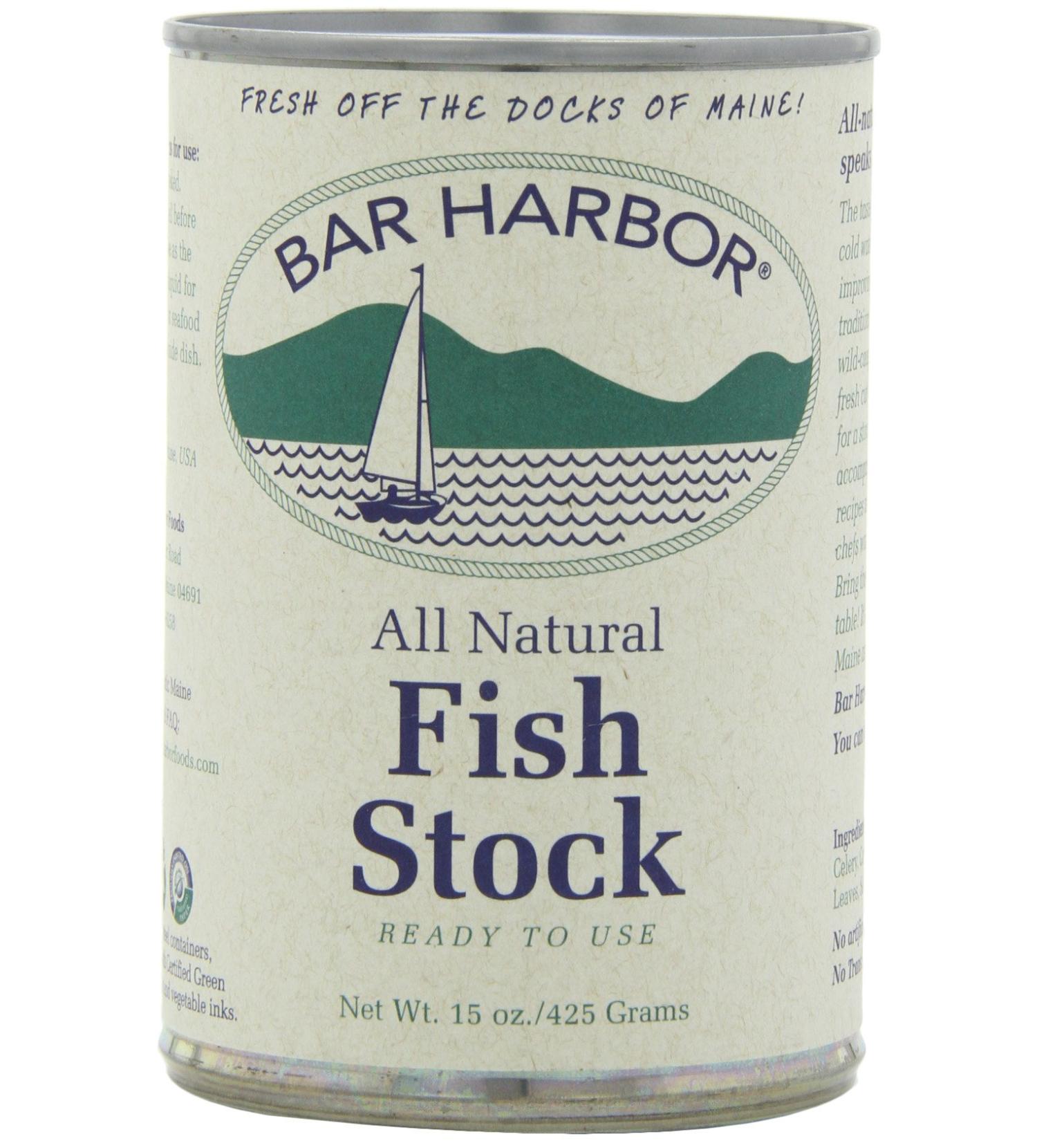 Bar Harbor Fish Stock 15 oz. (Pack of 6) - Premium Fish Broth for Cooking - Buy Online on SooperMarket.com