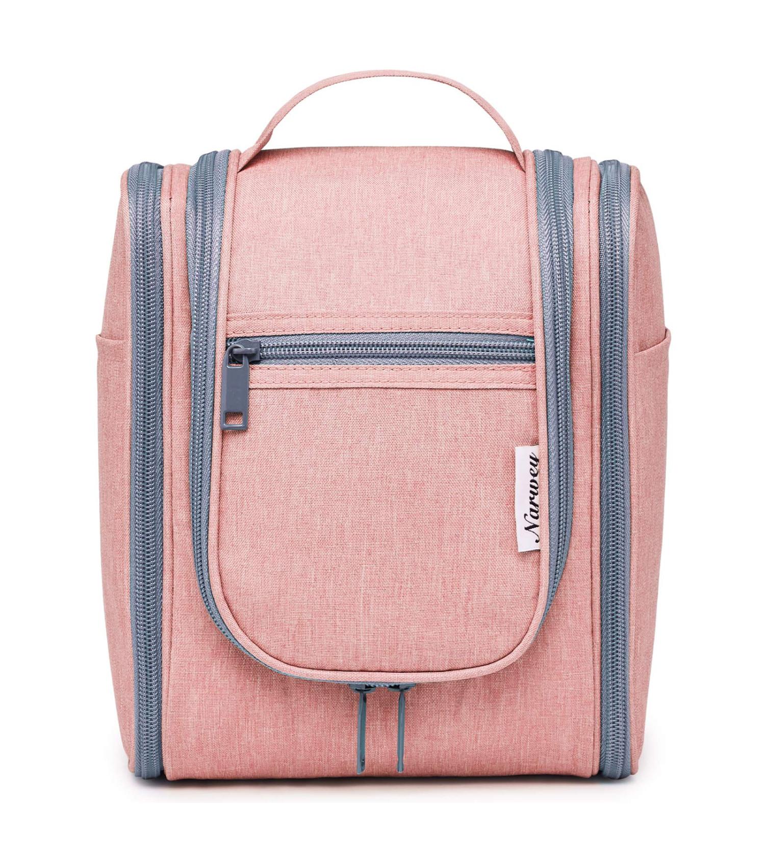 Women's Medium Pink Travel Toiletry Wash Bag Organizer Cosmetic Makeup Holder - Buy Online on SooperMarket.com
