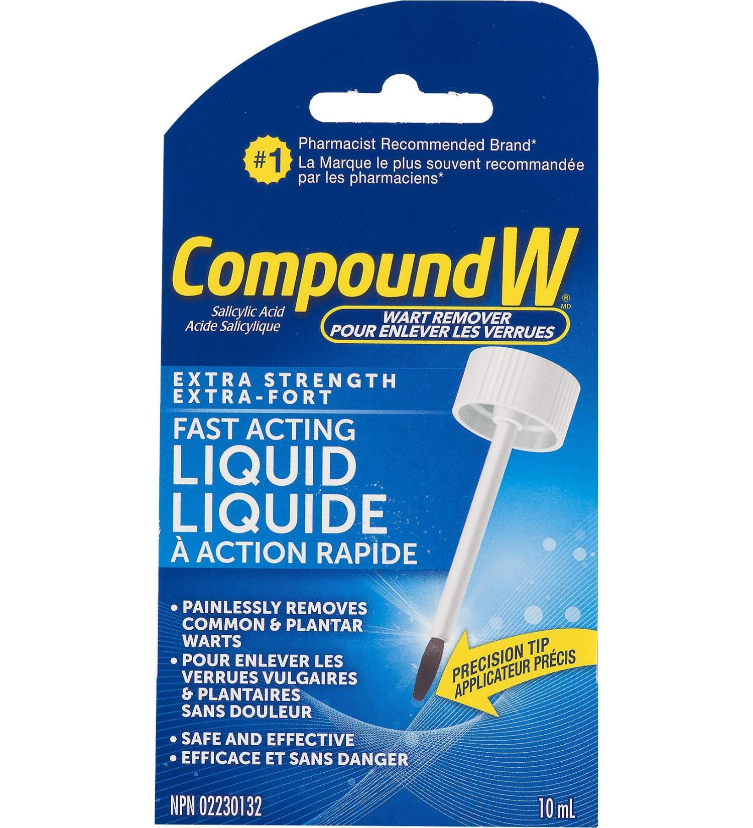 Compound W Wart Remover Extra-Strength Fast Acting Liquid Salicylic Acid - 10ml - For Treatment & Common/Plantar Wart Removal (Packaging May Vary) - Buy Online on SooperMarket.com