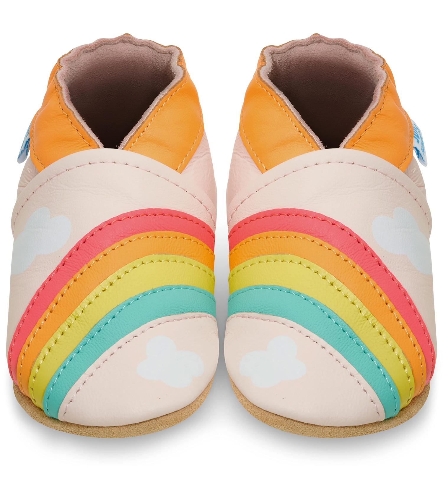 Soft Sole Leather Baby Walking Shoes 2-3 Years Rainbow - Unisex Baby Shoes - Buy Online on SooperMarket.com