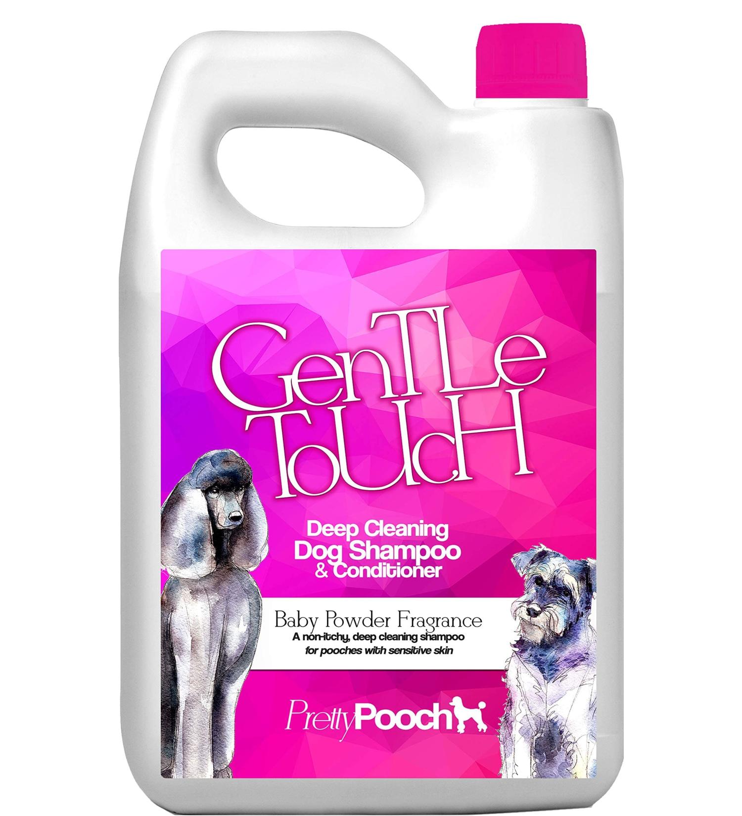 Pretty Pooch Gentle Touch Dog Shampoo & Conditioner - 2L Baby Powder Fragrance | Non-itchy Deep Cleaning for Dogs with Sensitive Skin - Buy Online on SooperMarket.com
