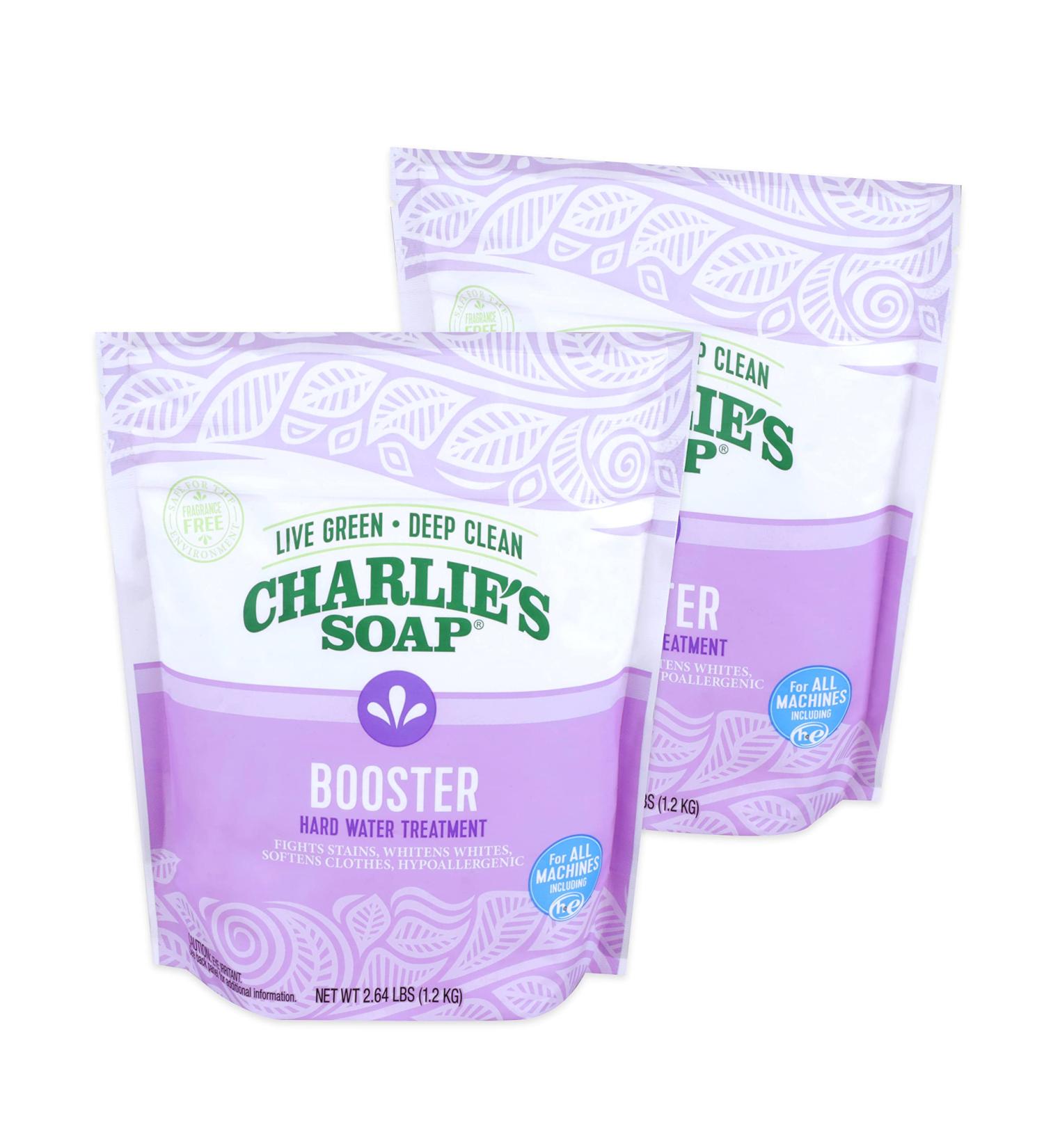 Charlie's Soap Booster & Hard Water Treatment (2.64 Lbs 2 Pack) - Natural Laundry Softener & Booster - Buy Online on SooperMarket.com