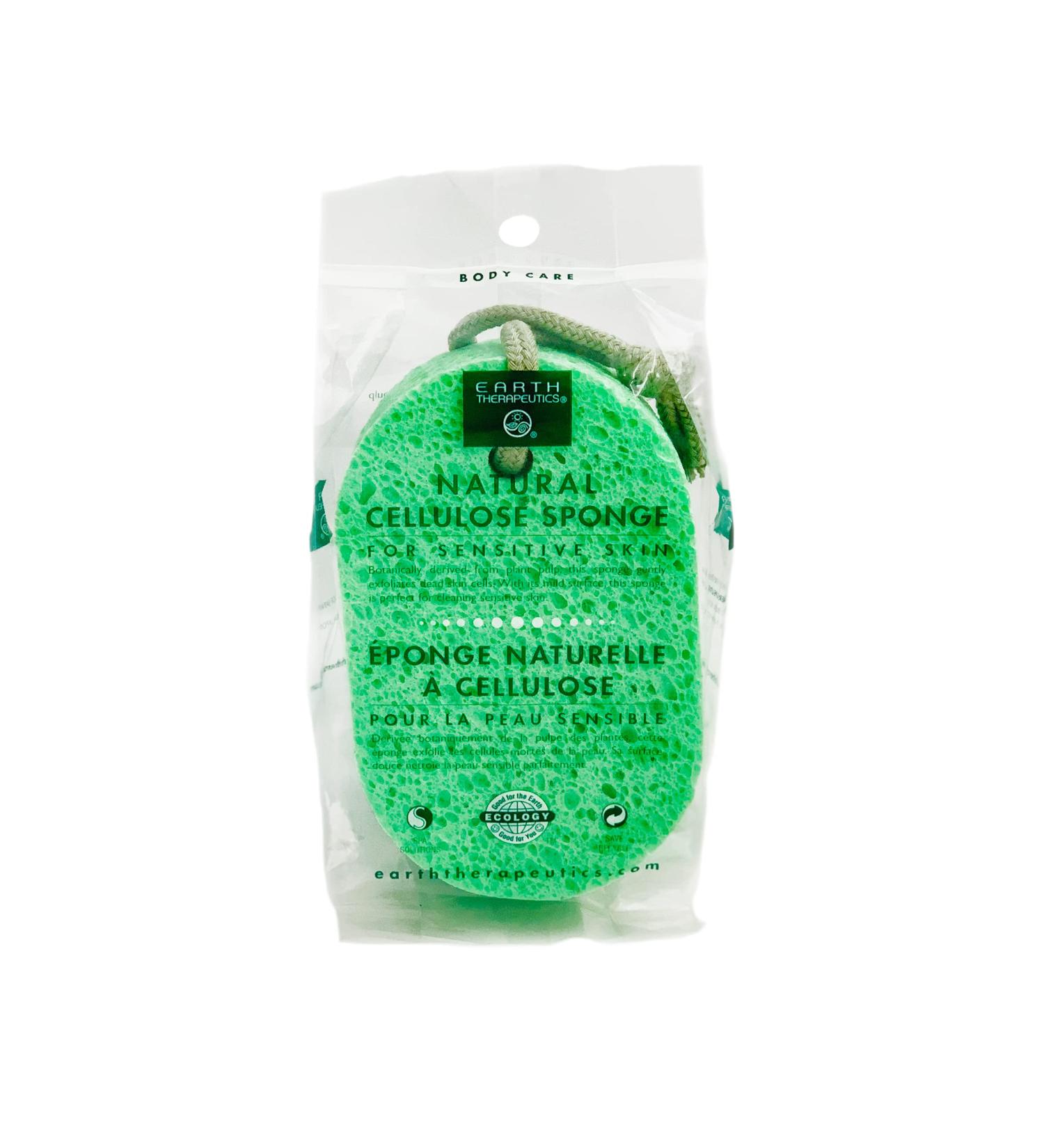 Buy Earth Therapeutics Natural Cellulose Sponge (Green) - Eco-Friendly Cleaning Supplies for All Skin Types | International Shipping Available - Buy Online on SooperMarket.com