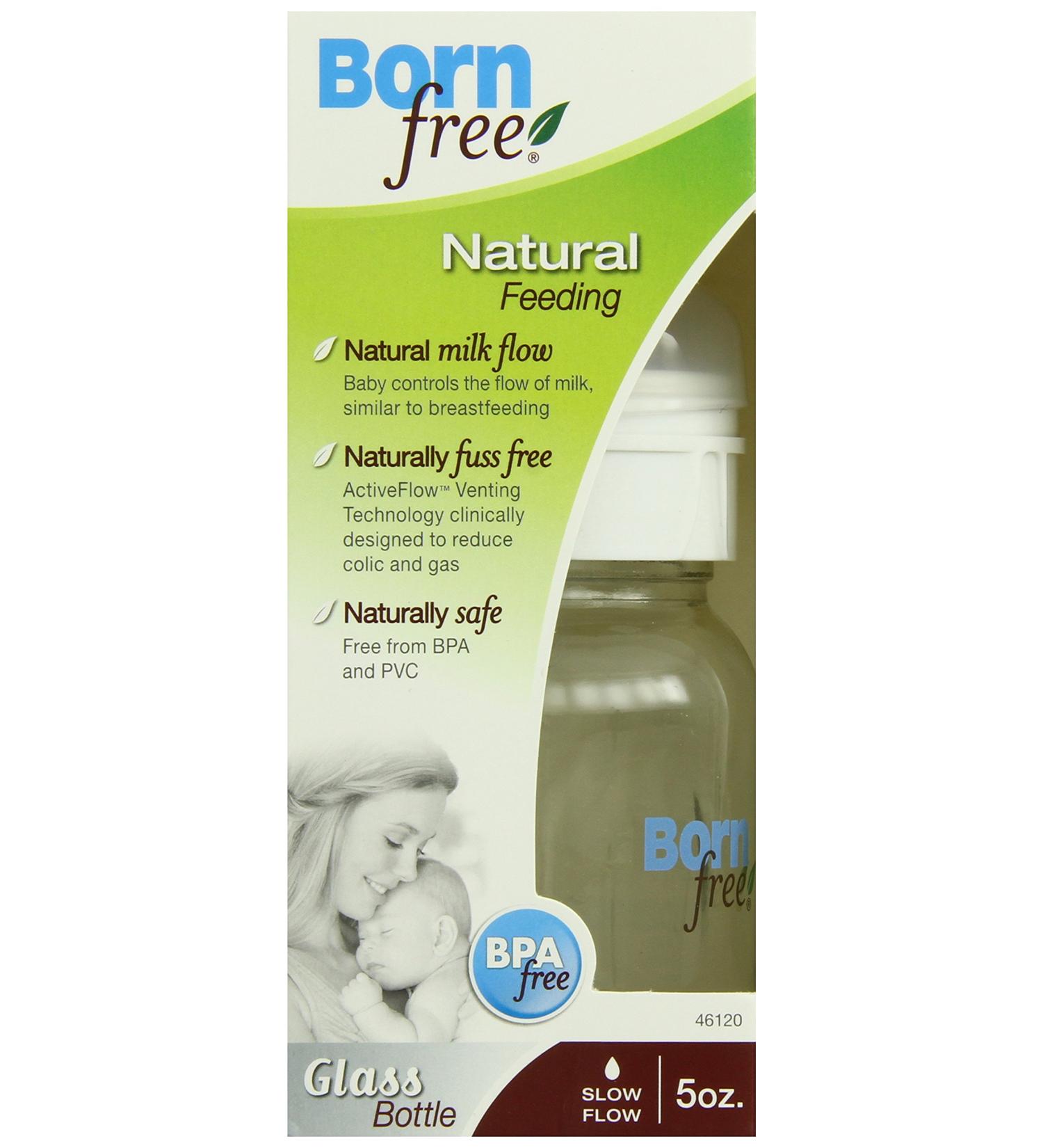 Born Free Glass Wide Neck 5oz Baby Bottle - BPA-Free - Buy Online on SooperMarket.com