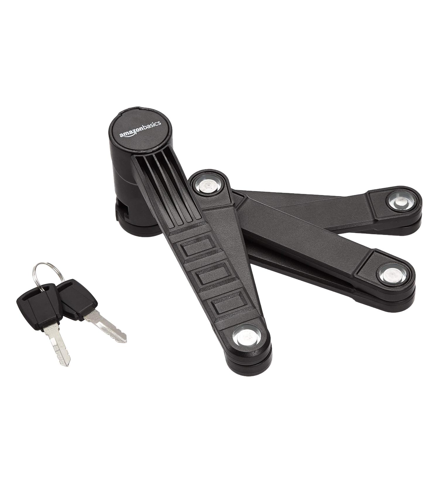 Amazon Basics Folding Bike Lock - Black (1-Pack) - Buy Online on SooperMarket.com