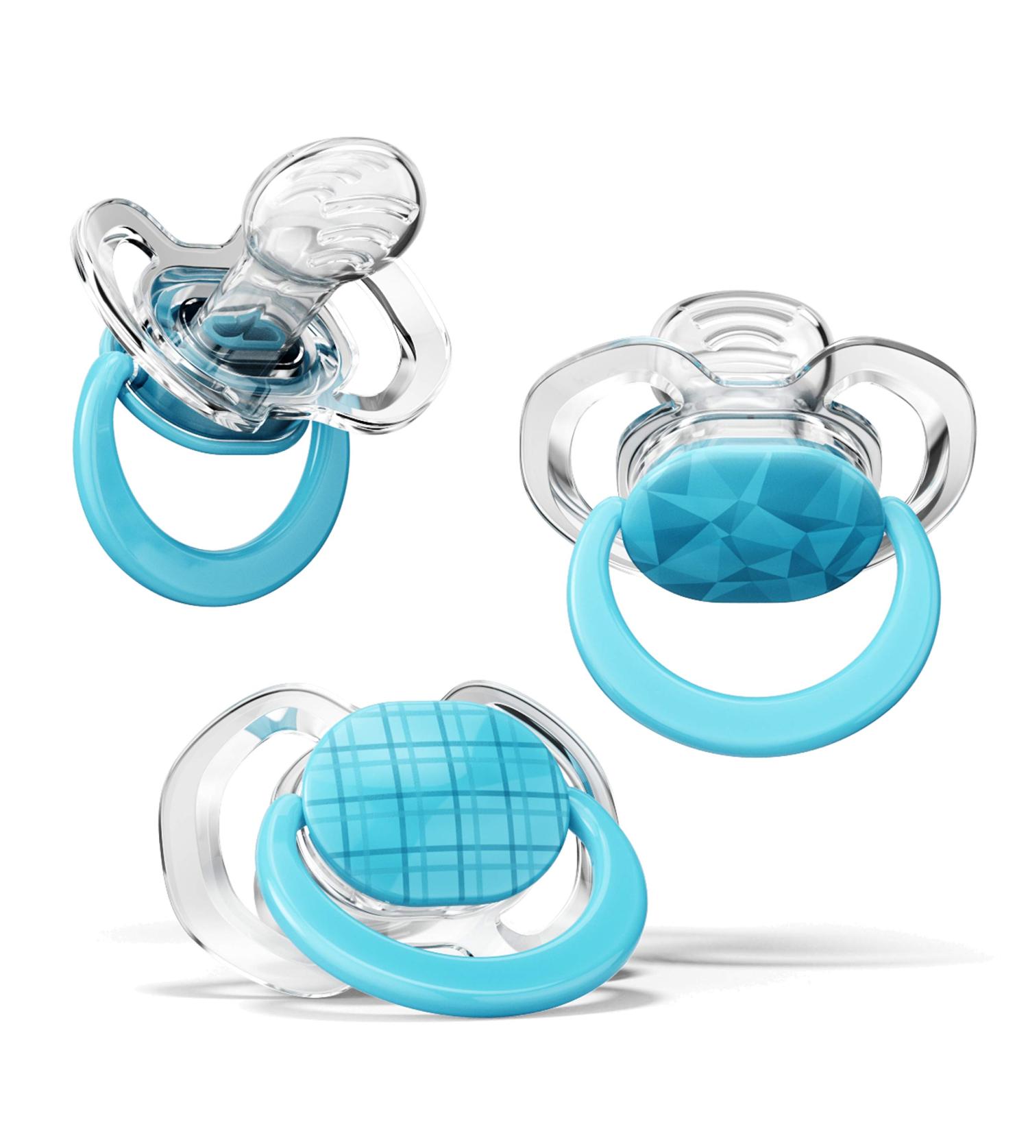 Smilo Orthodontic Pacifier | Aqua Stage 2 | Supports Palate | 3-9 Months | Pack of 3 - Buy Online on SooperMarket.com