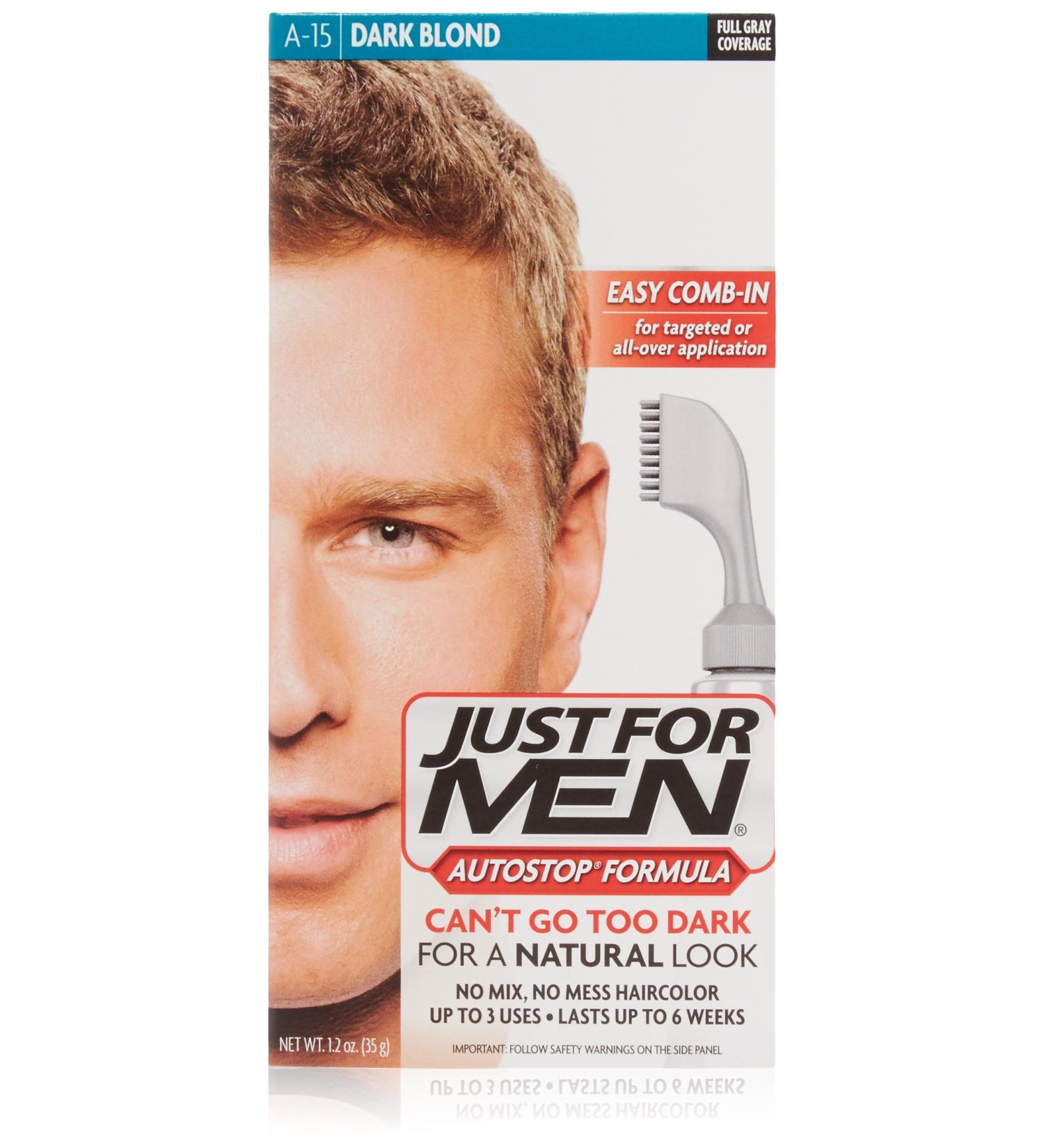 Just For Men Autostop Hair Color - Dark Blond 1.6 oz (Pack of 12) | International Shipping Available - Buy Online on SooperMarket.com