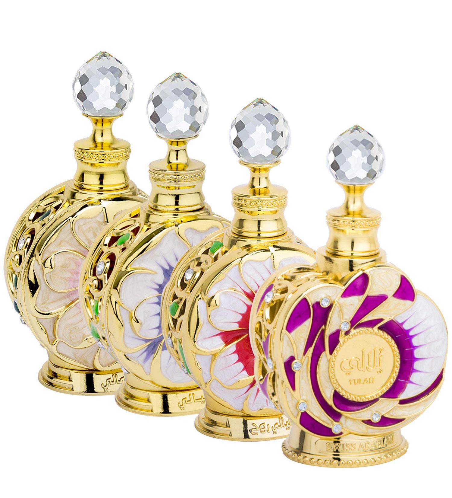 SWISS ARABIAN Layali Layali Rouge Amaali and Yulali Set - Luxury Products From Dubai - Lasting And Addictive Perfume Oil Fragrance - Seductive Signature Aroma - Luxurious Scent Of Arabia - 4 pc - Buy Online on SooperMarket.com
