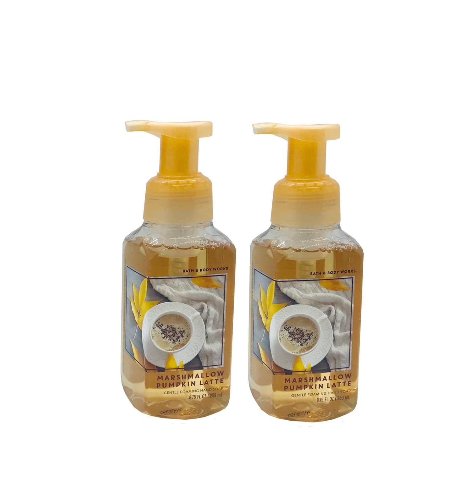 Bath & Body Works Marshmallow Pumpkin Latte Gentle Foaming Hand Soap (2 Pack) Pumpkin Latte 8.75 Fl Oz (Pack of 2)
