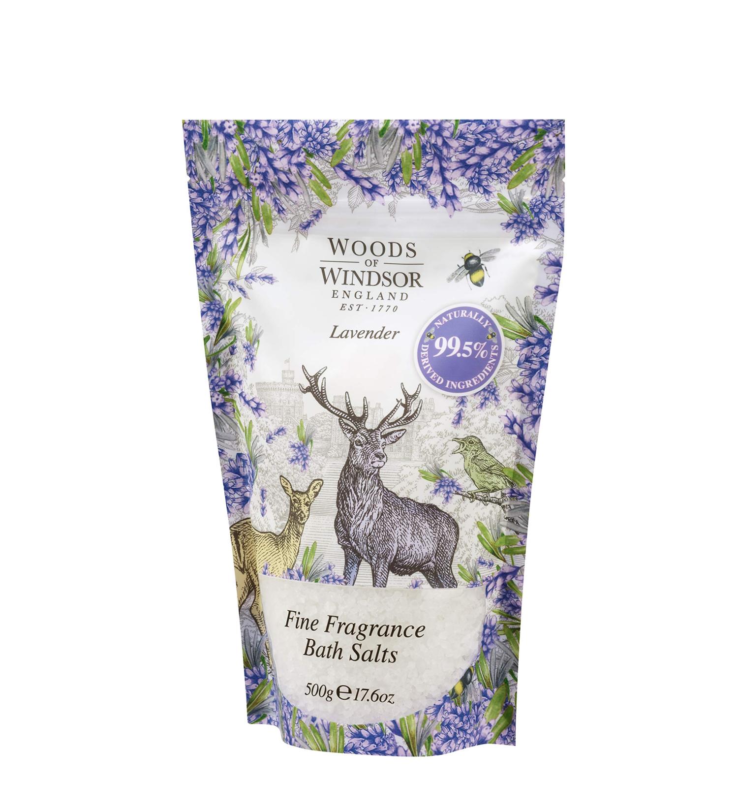 Woods of Windsor Swimming Salt Lavender 500g - Relaxing Bath Soak for Ultimate Spa Experience | International Shipping Available - Buy Online on SooperMarket.com
