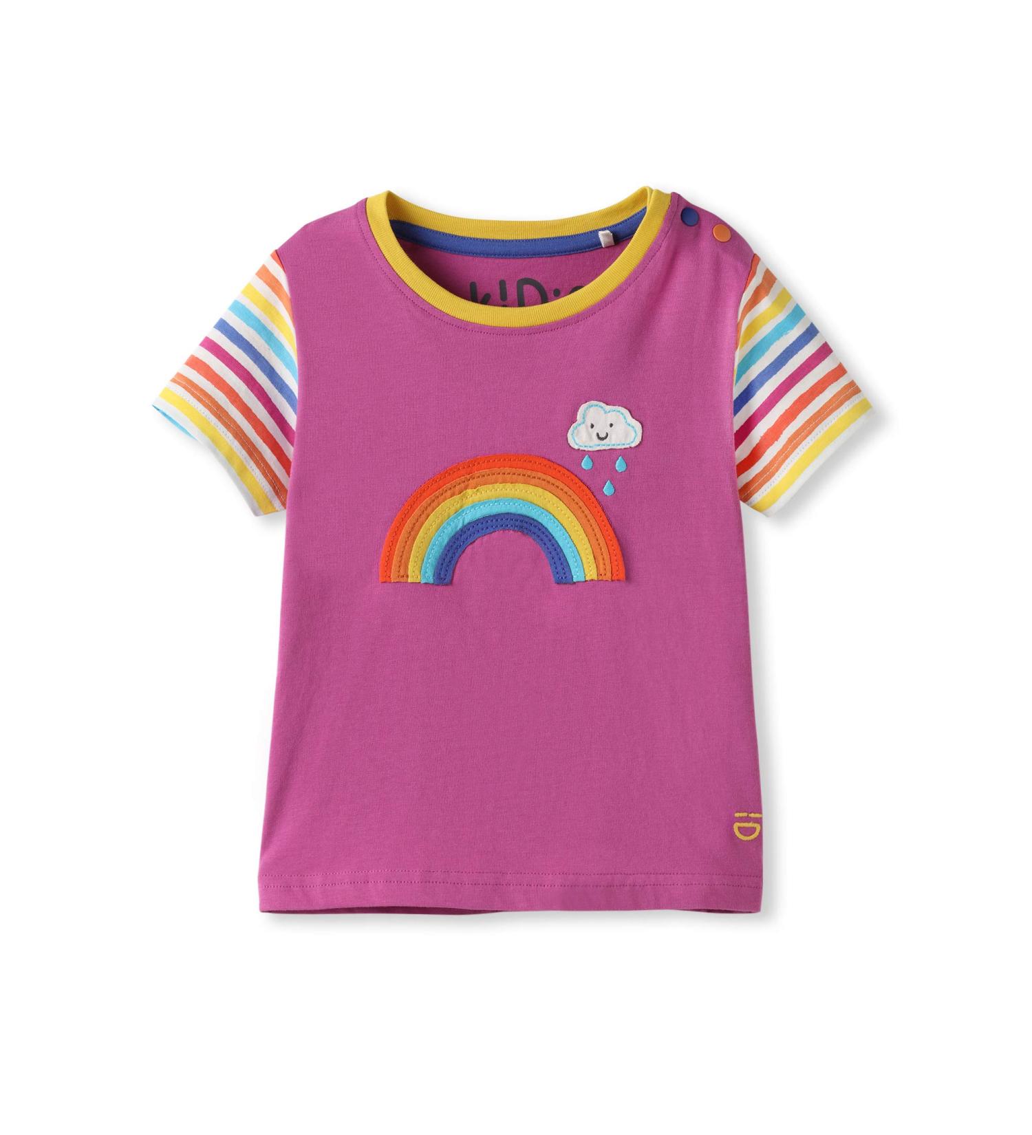 kIDio Organic Cotton Baby T-Shirt Applique - Purple, 0-3 Months - Buy Online on SooperMarket.com
