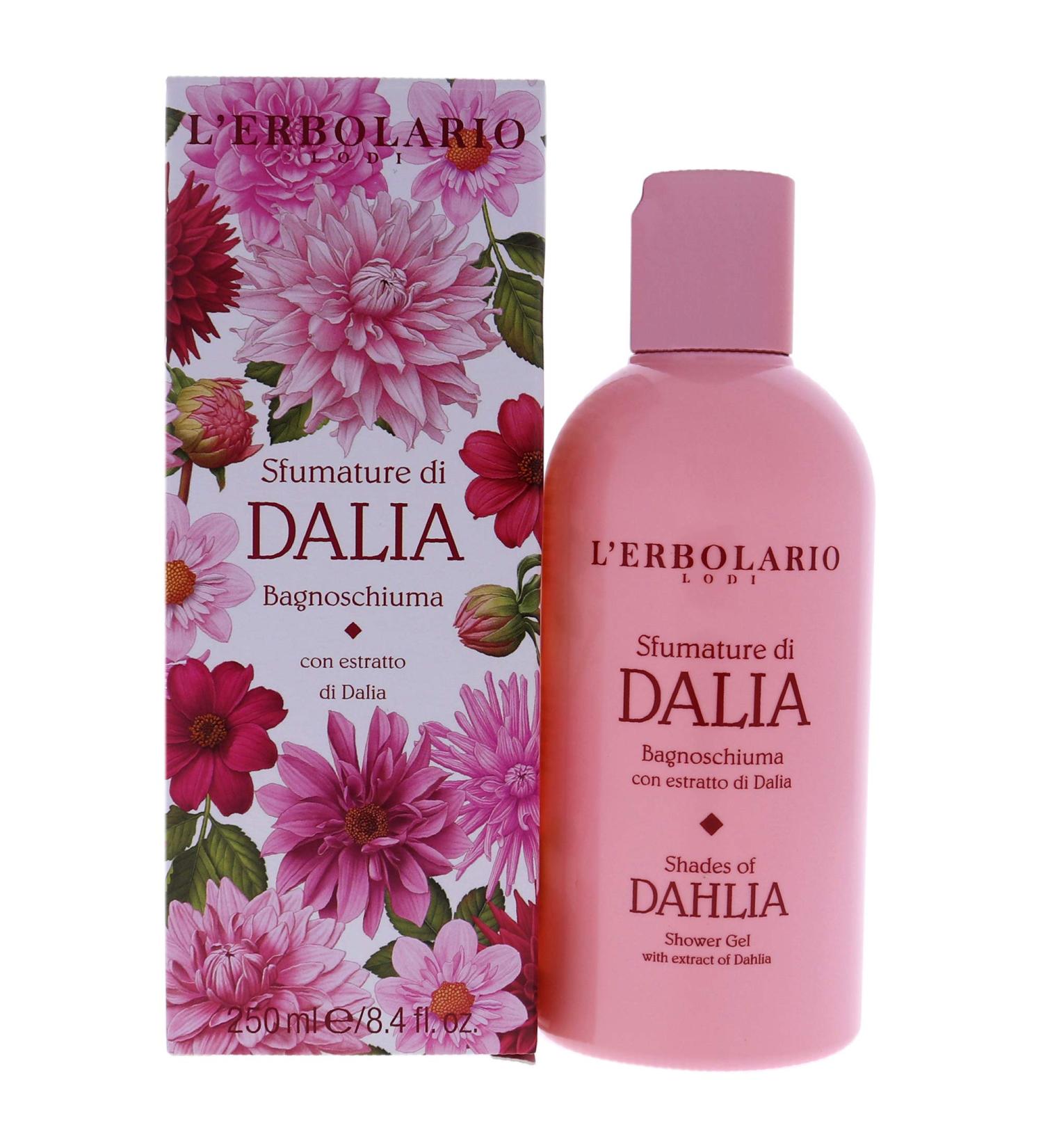 L'Erbolario Shades Of Dahlia Shower Gel - Nourishes Moisturizes And Protects The Skin - Refreshing Bath And Shower Foam Provides Gently Effective Cleansing - Softening And Toning Properties - 8.4 Oz