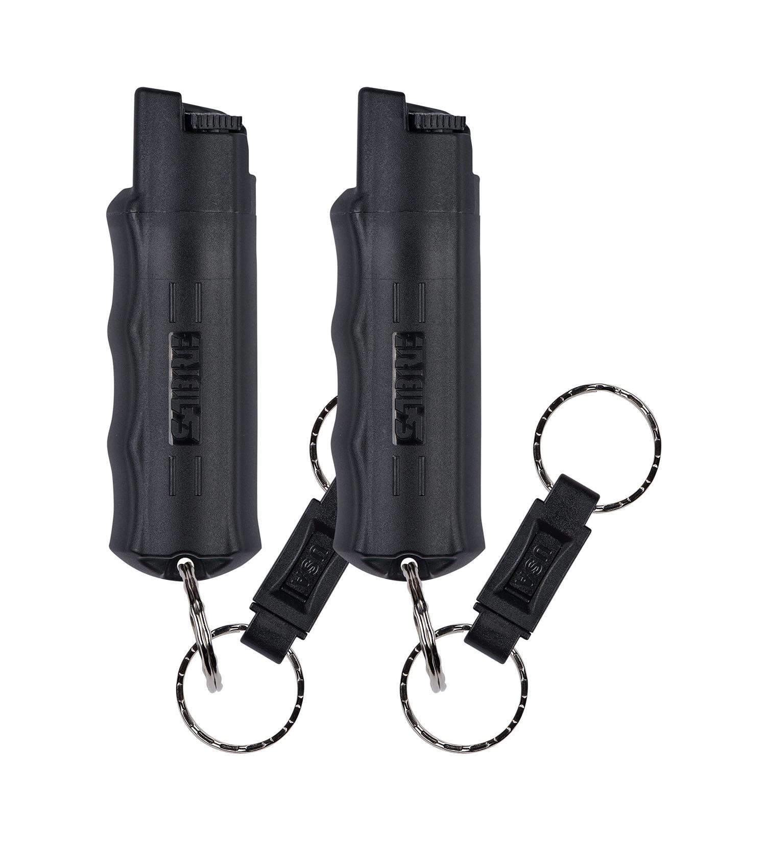 SABRE Defense Spray 3-in-1 Formula - Max Strength Pepper Spray, CS Tear Gas, UV Dye - Quick Release Key Ring - Finger Grip - 25 Bursts - Buy Online on SooperMarket.com