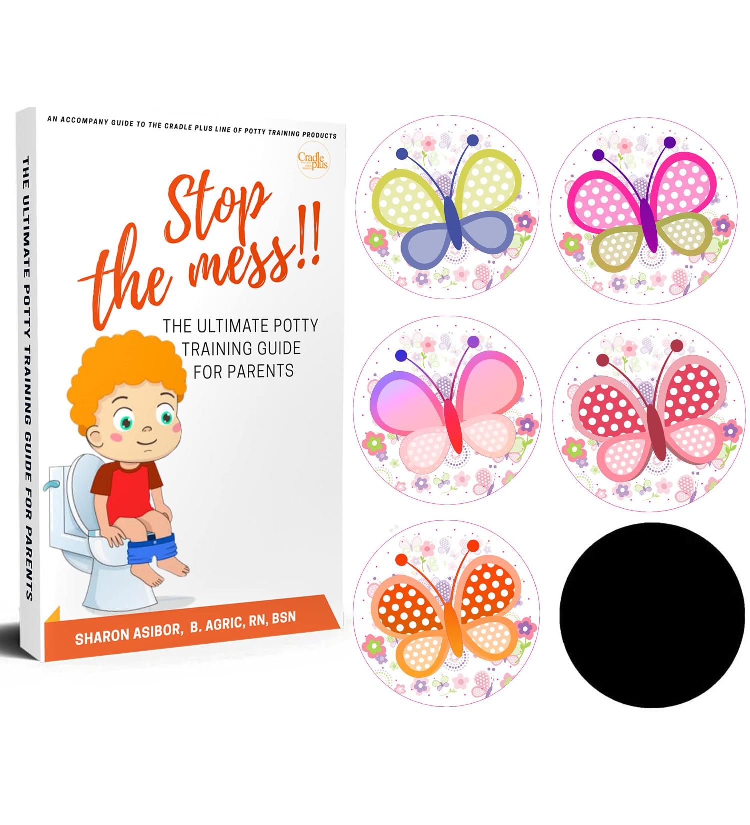 Potty Training Seat Sticker Butterfly - Color Changing Stickers 5 Pack - FREE Potty E-Book - Use with/Without Potty Chart or Training Watches - Buy Online on SooperMarket.com