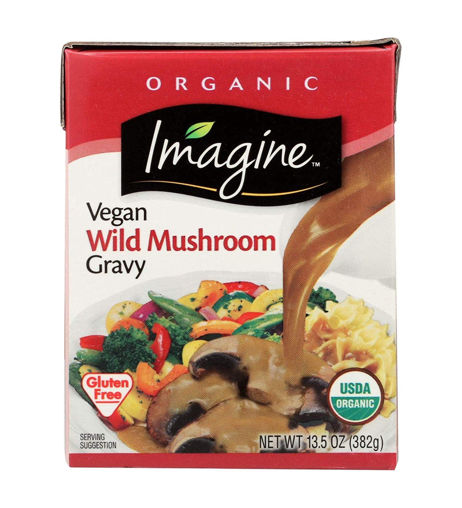 Imagine Foods Organic Vegan Wild Mushroom Gravy 13.5 Fluid Ounce - 12 per case.