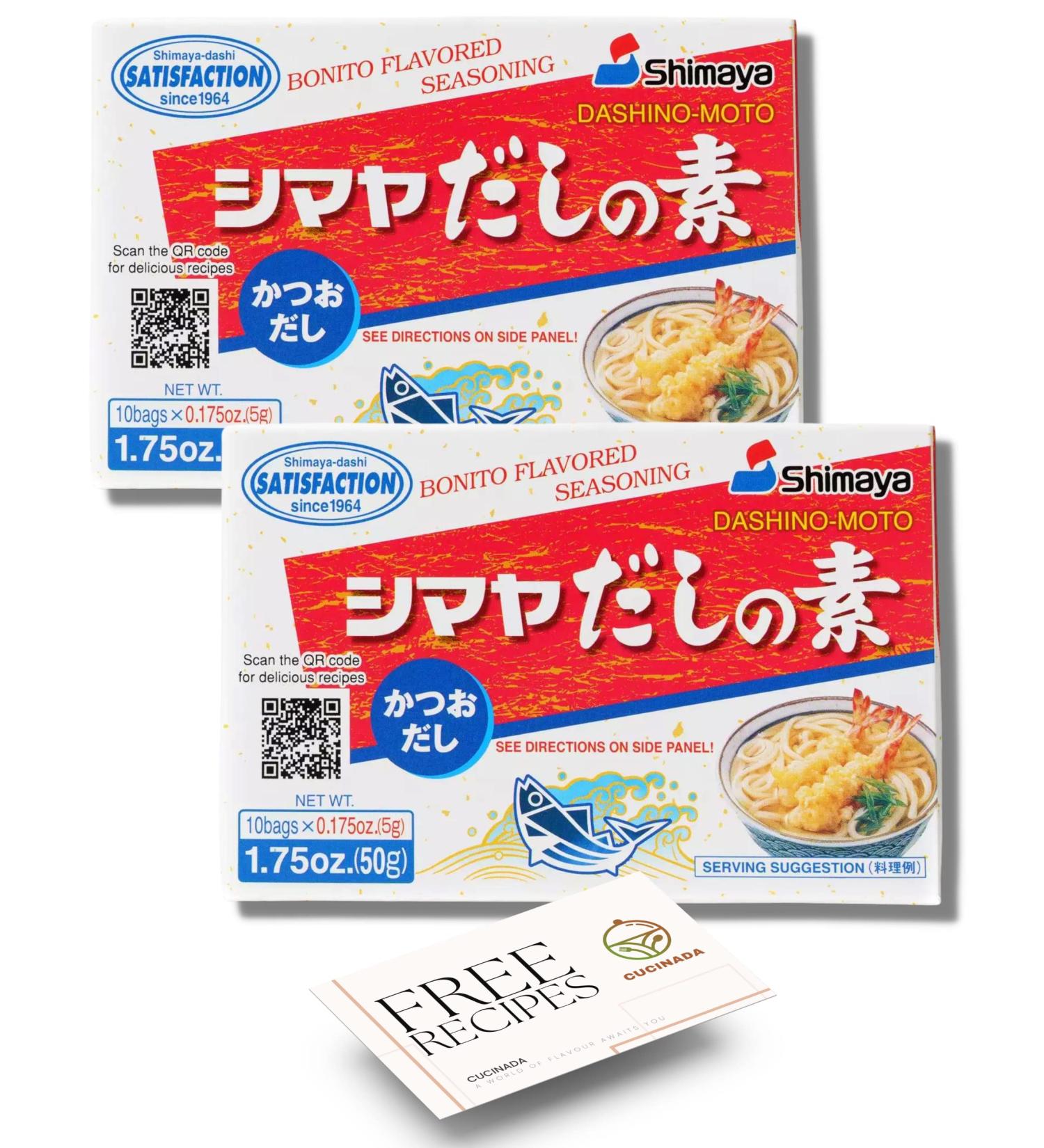 Dashi Stock Powder Bundle (50g x 2) | Shimaya Bonito Dashi Powder - Essential Seasoning for Japanese Noodles & Udon - Buy Online on SooperMarket.com