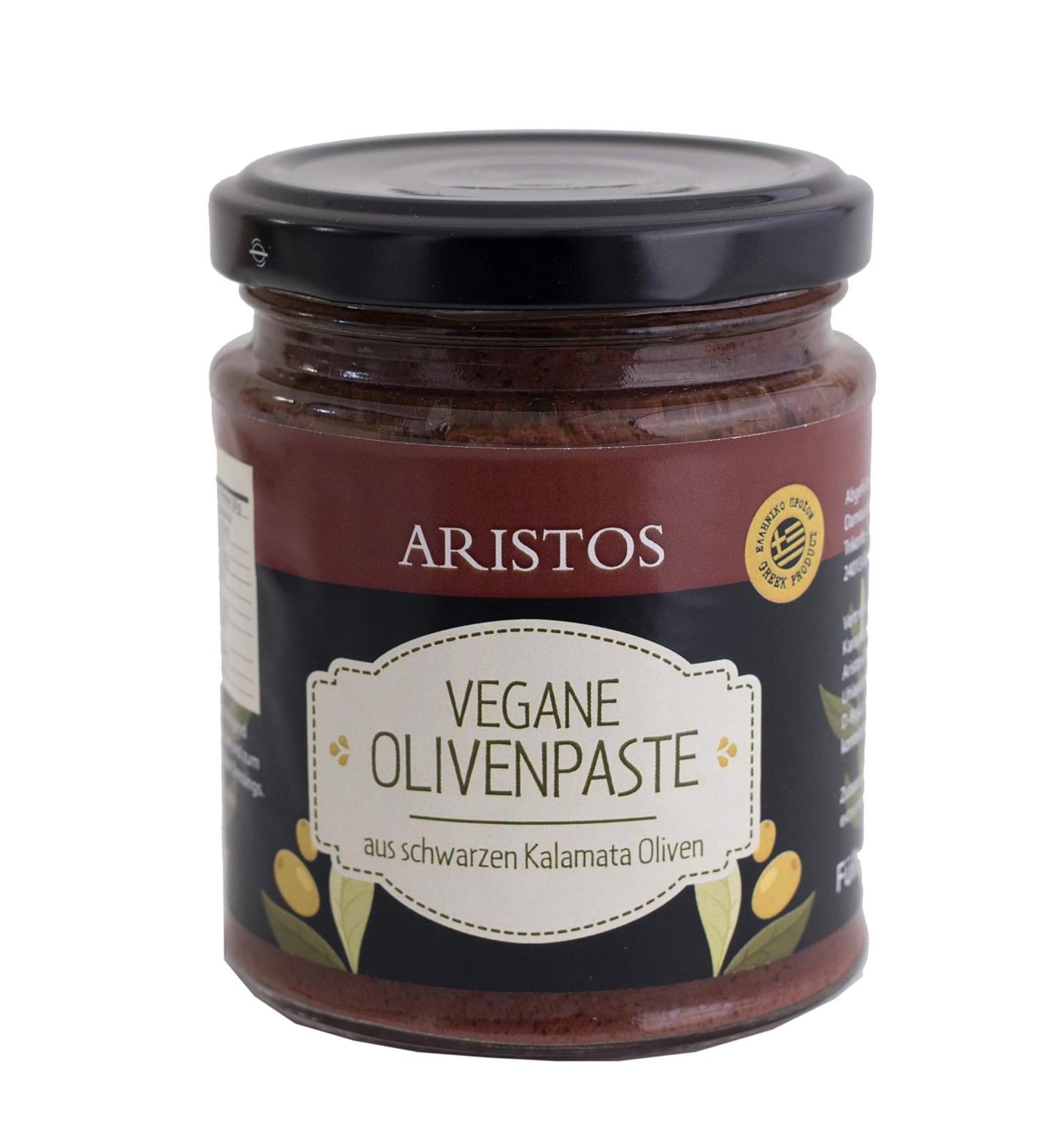 Aristos Black Tapenade - Vegan Olive Paste from Greek Kalamata Olives (3x190g) - Gourmet Spread & Cooking Ingredient with Greek Herbs - Buy Online on SooperMarket.com