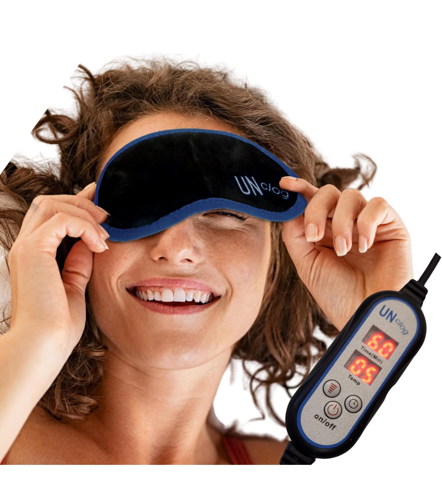 UNClog Heated Eye Mask for Blepharitis-Stye Relief with Rose Quartz | Moist Heat Treatment for Unclogging Glands, Dry Eye Relief, Chalazion, MGD | Beauty & Warm Therapy | 1yr Guarantee - Buy Online on SooperMarket.com