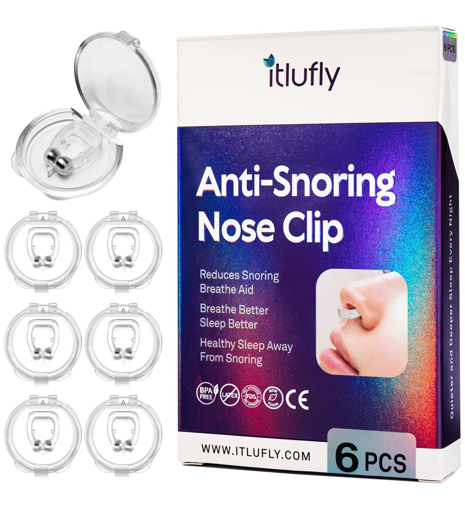 Silicone Magnetic Anti-Snoring Nose Clips - Snore Stopper for Instant Relief - 6 Pack - Buy Online on SooperMarket.com