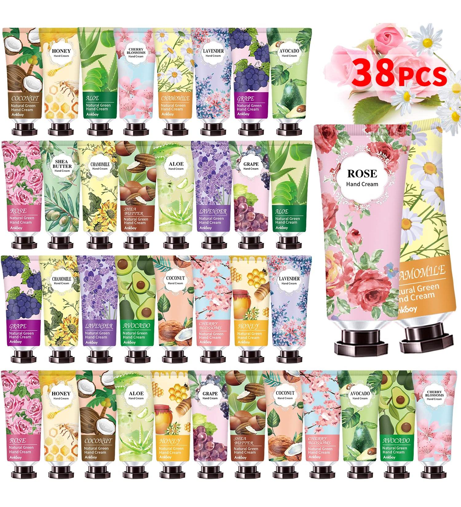 38 Pack Hand Cream Gift Set for Women & Men - Shea Butter Moisturizing Lotion for Dry Cracked Hands - Plant Fragrance, Natural Scented Hand Care - Travel Size Bulk Gift for Her, Mom, Grandma - Buy Online on SooperMarket.com