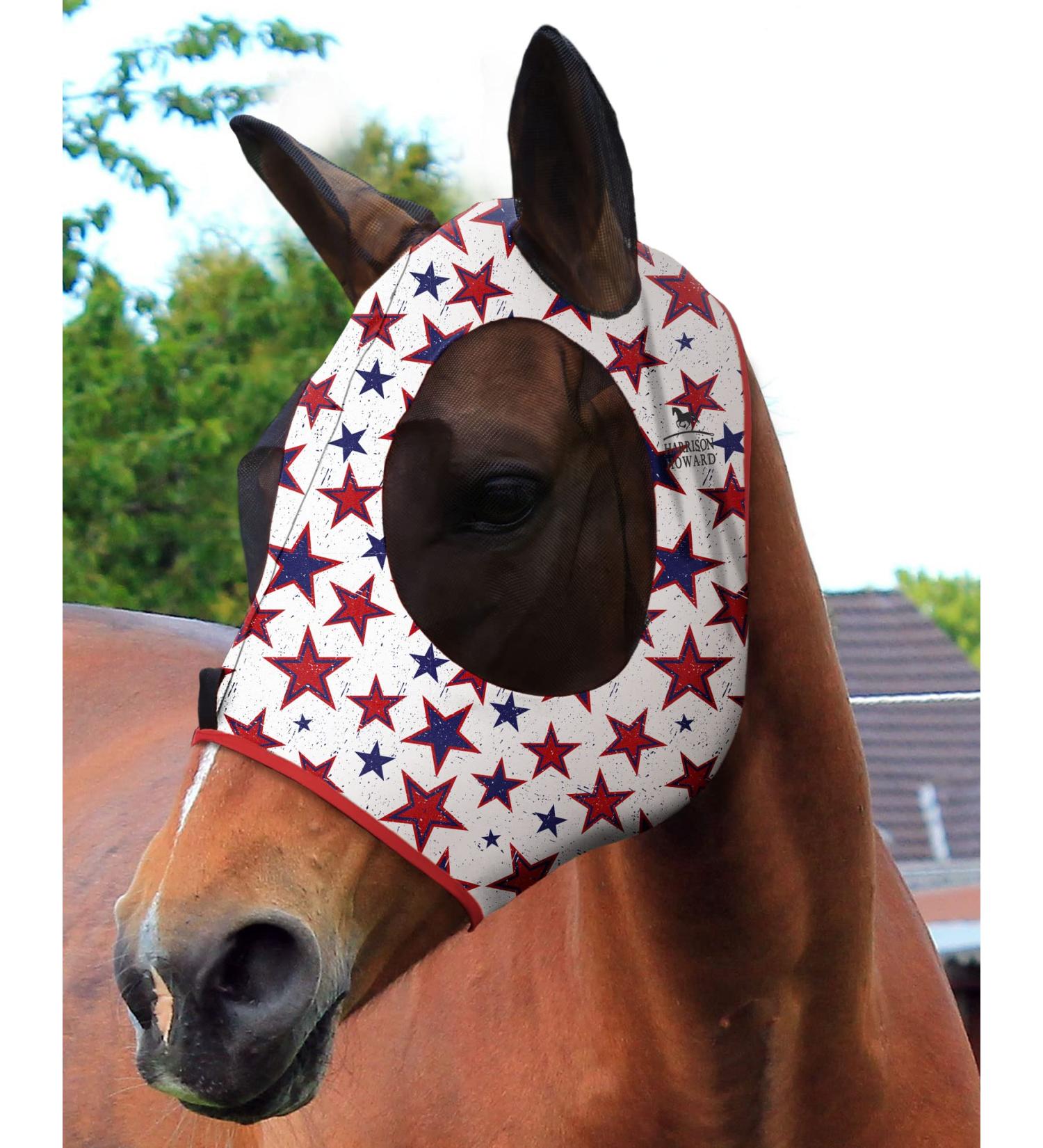 Harrison Howard Stretchy Horse Mask - UV Protection Comfortable & Breathable - Extra Full Size Dream Star for Optimal Horse Care - Buy Online on SooperMarket.com